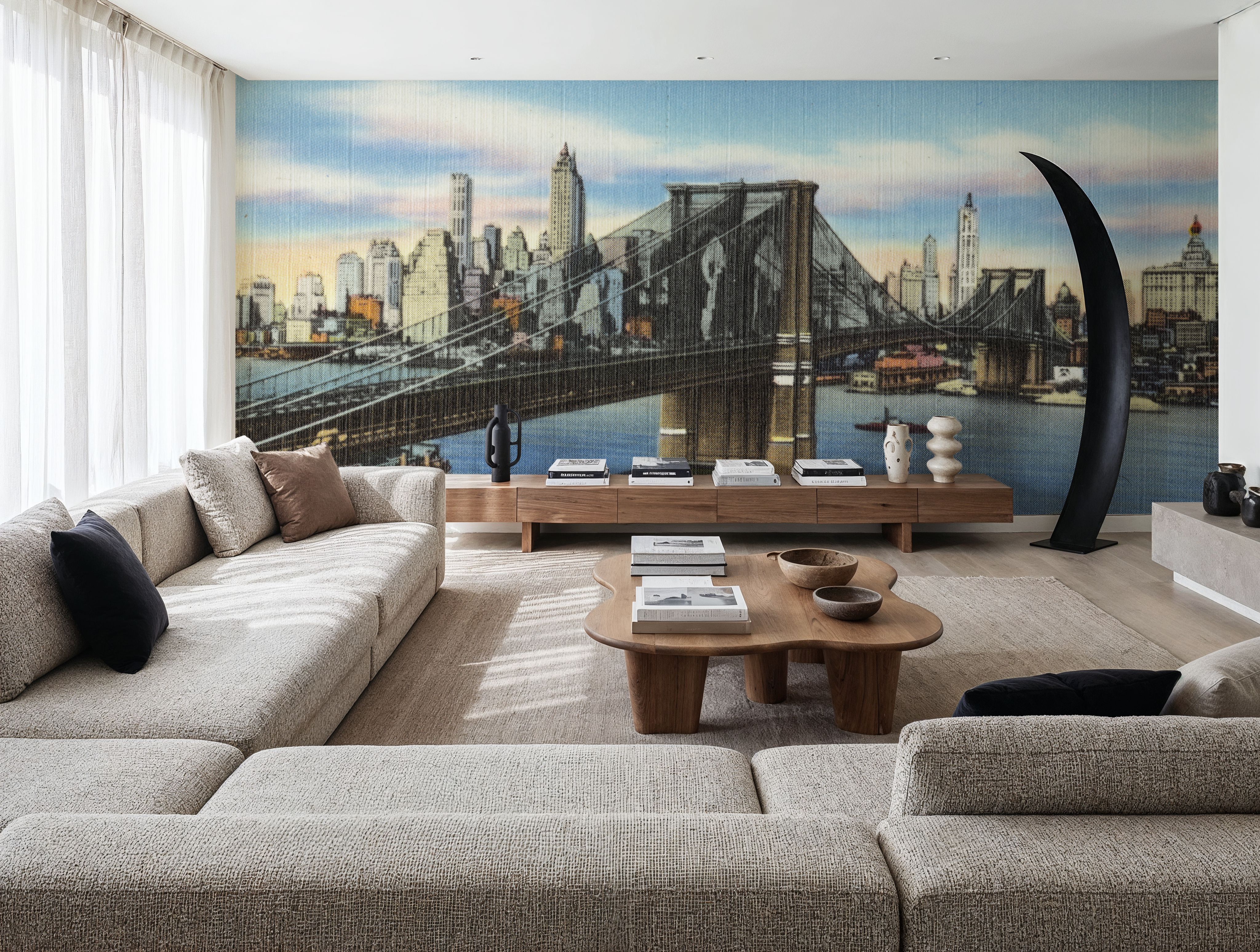 Greetings from Brooklyn Bridge - Screenprint Postcard