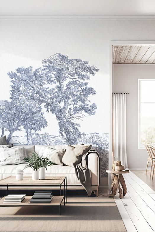 French Landscape, Dusty Blue