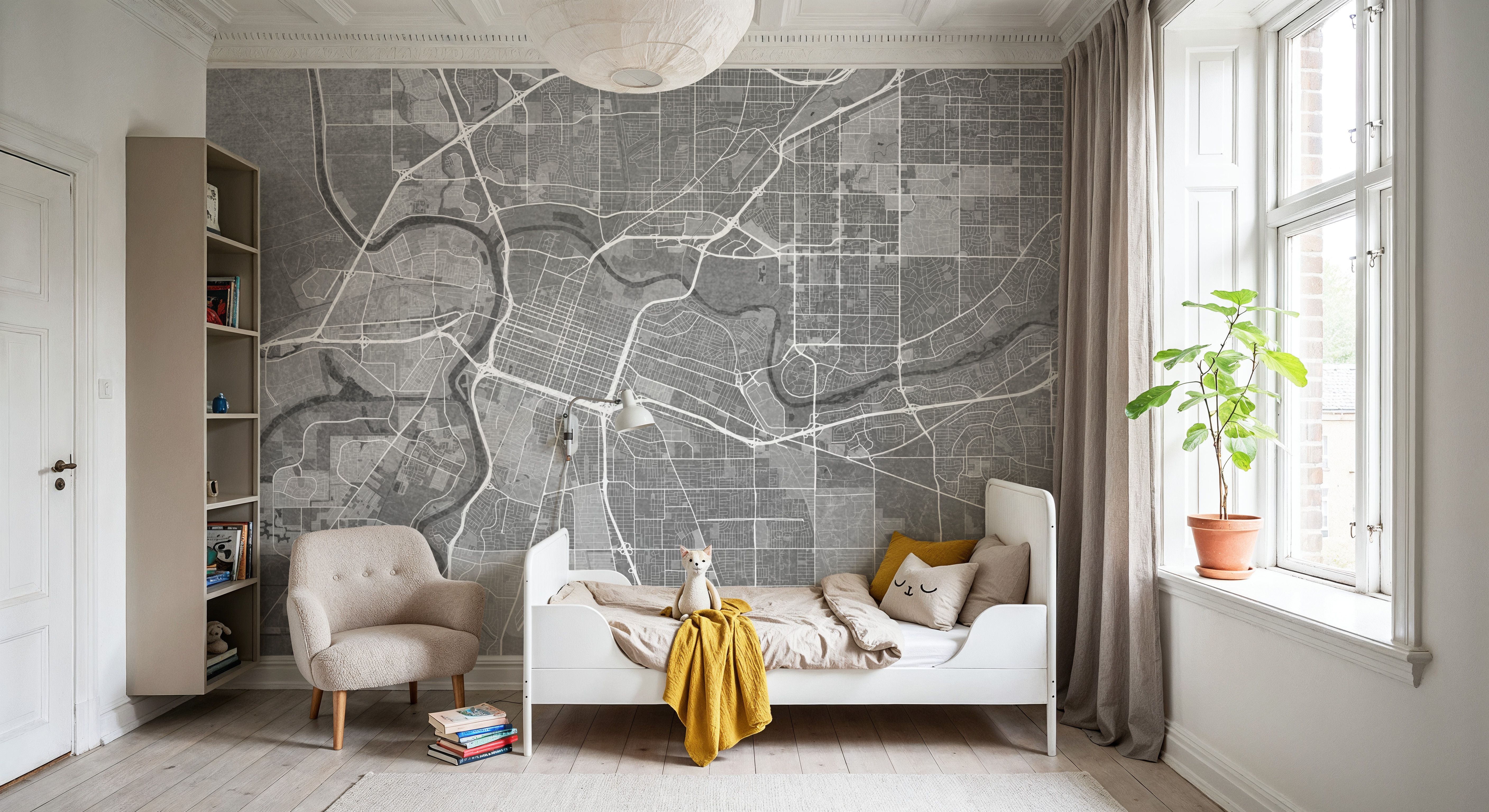 Sacramento Grey, Behang