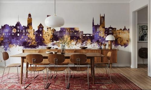 Royal Leamington Spa England Purple & Gold