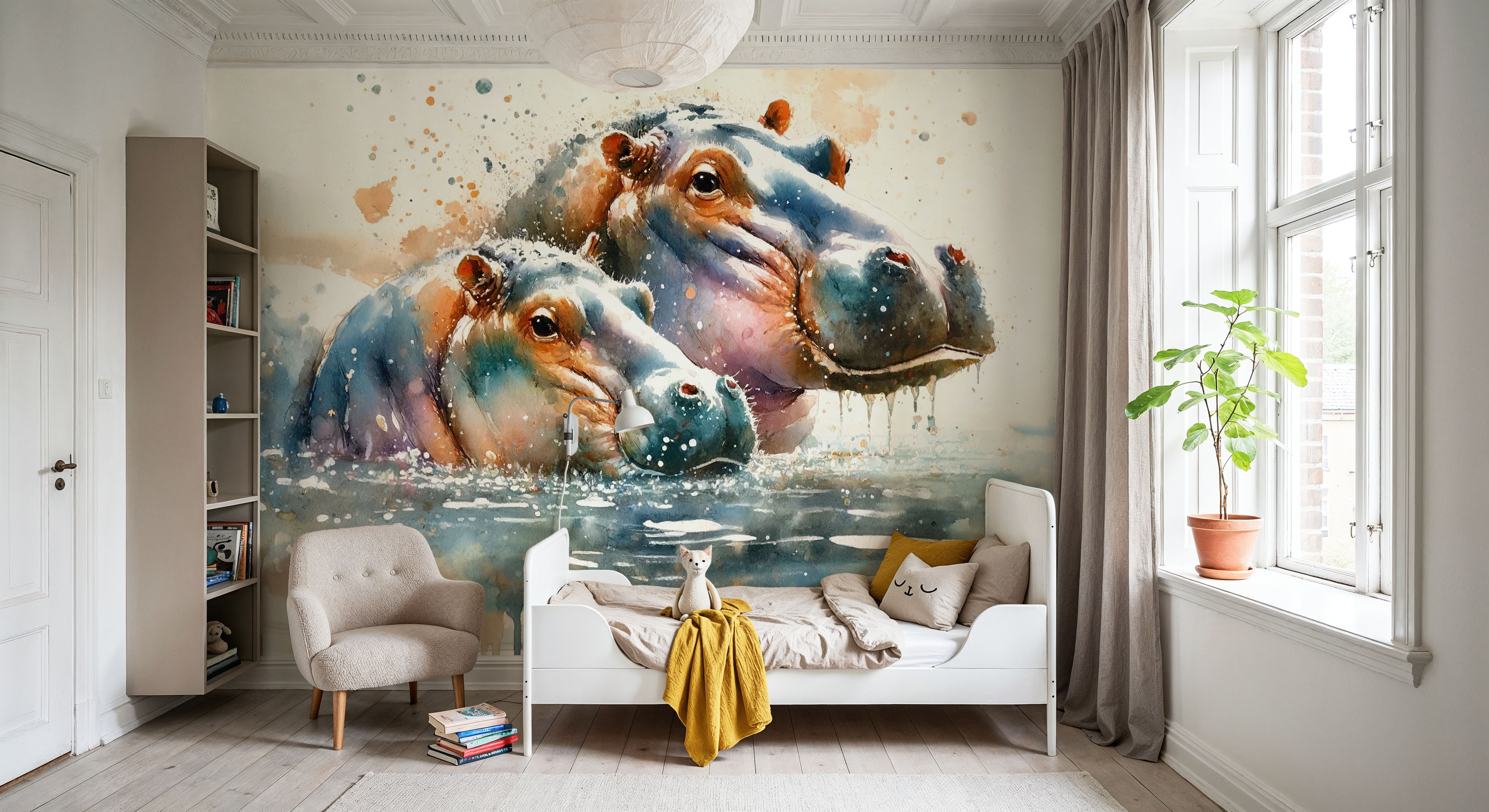 Whispers of the River Hippopotamus, Wallpaper