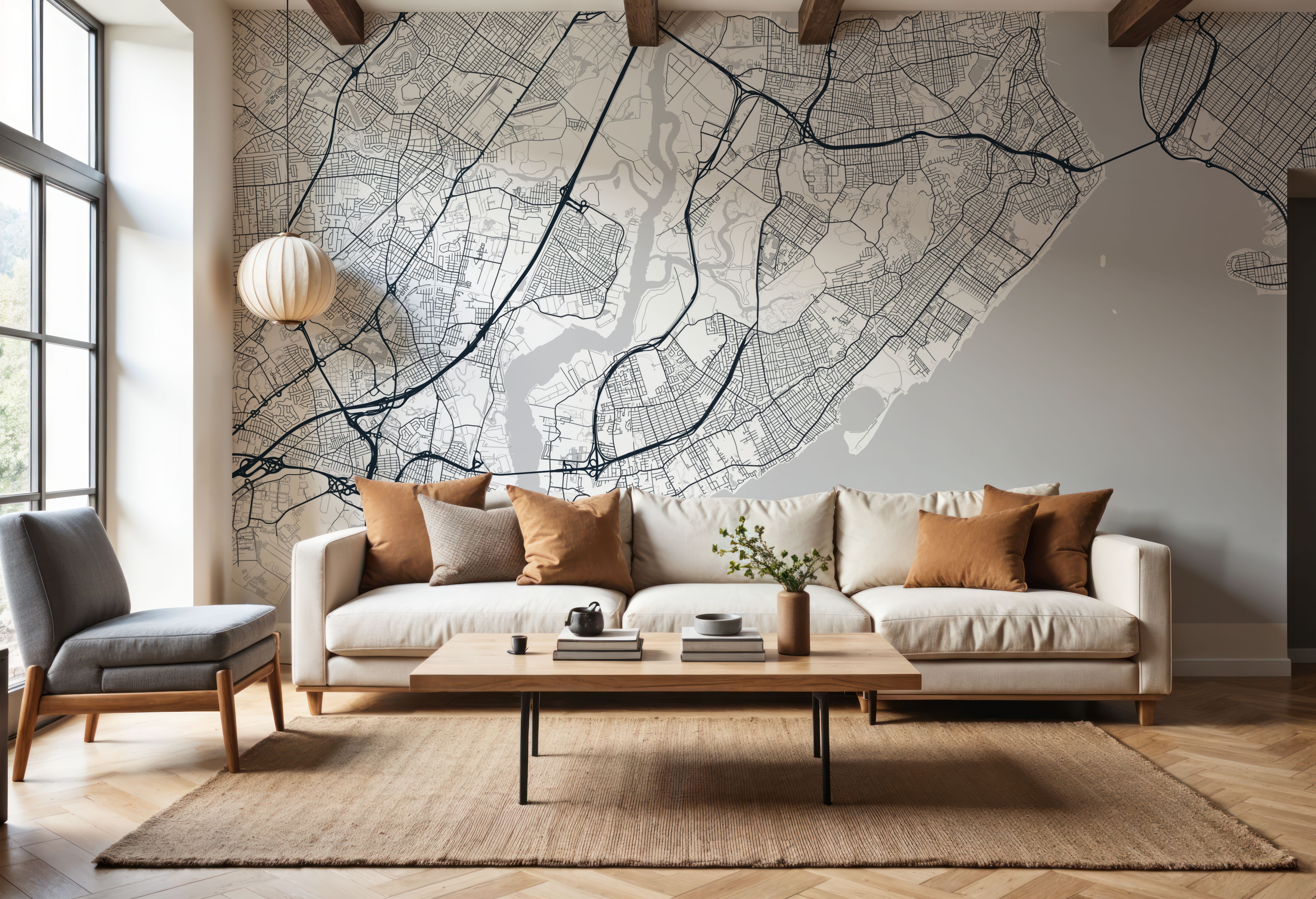 Map of Staten Island, Papier peint