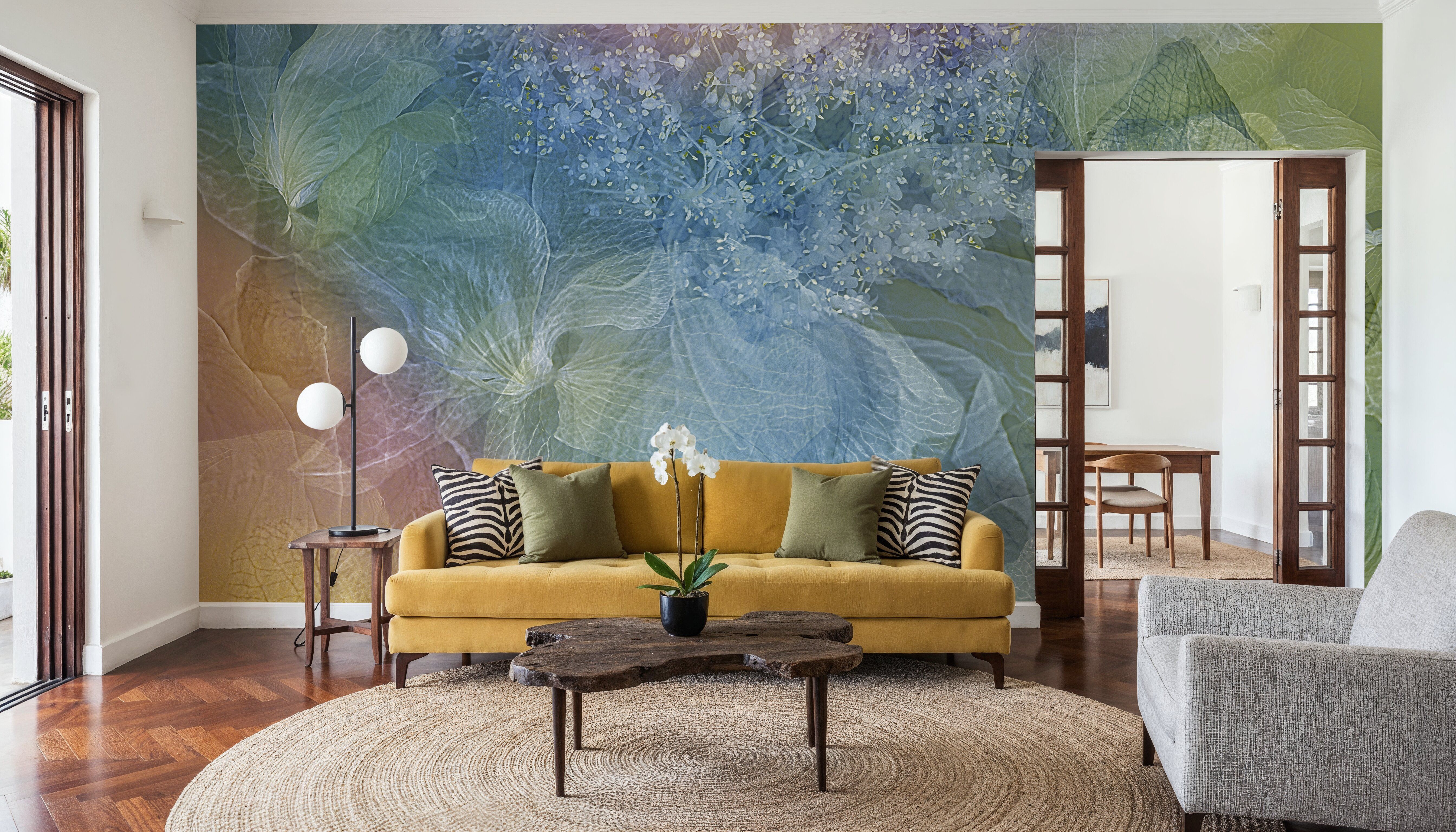 Blueish Petals, Wallpaper