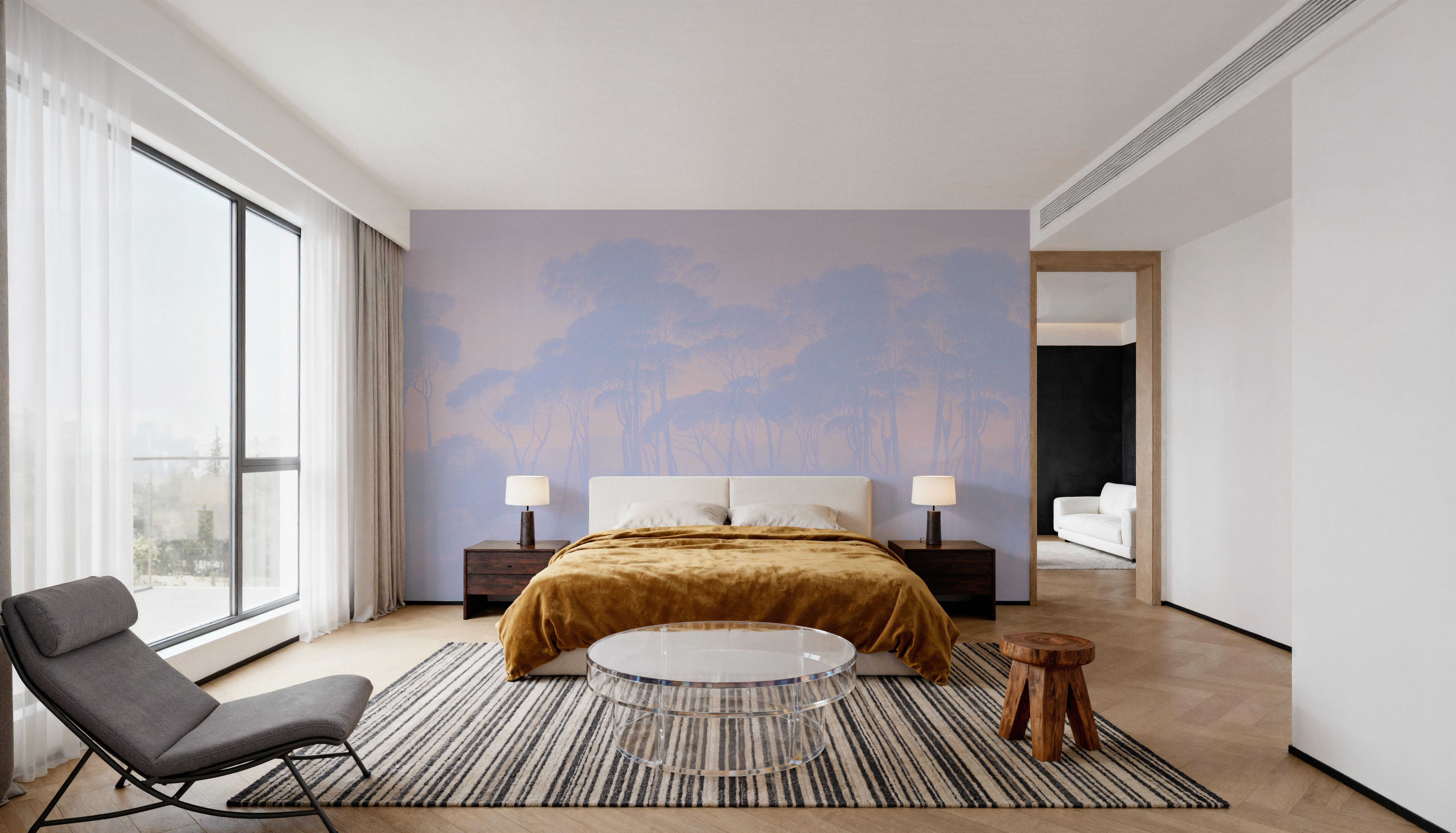 Mediterranean Pine Landscape, Periwinkle