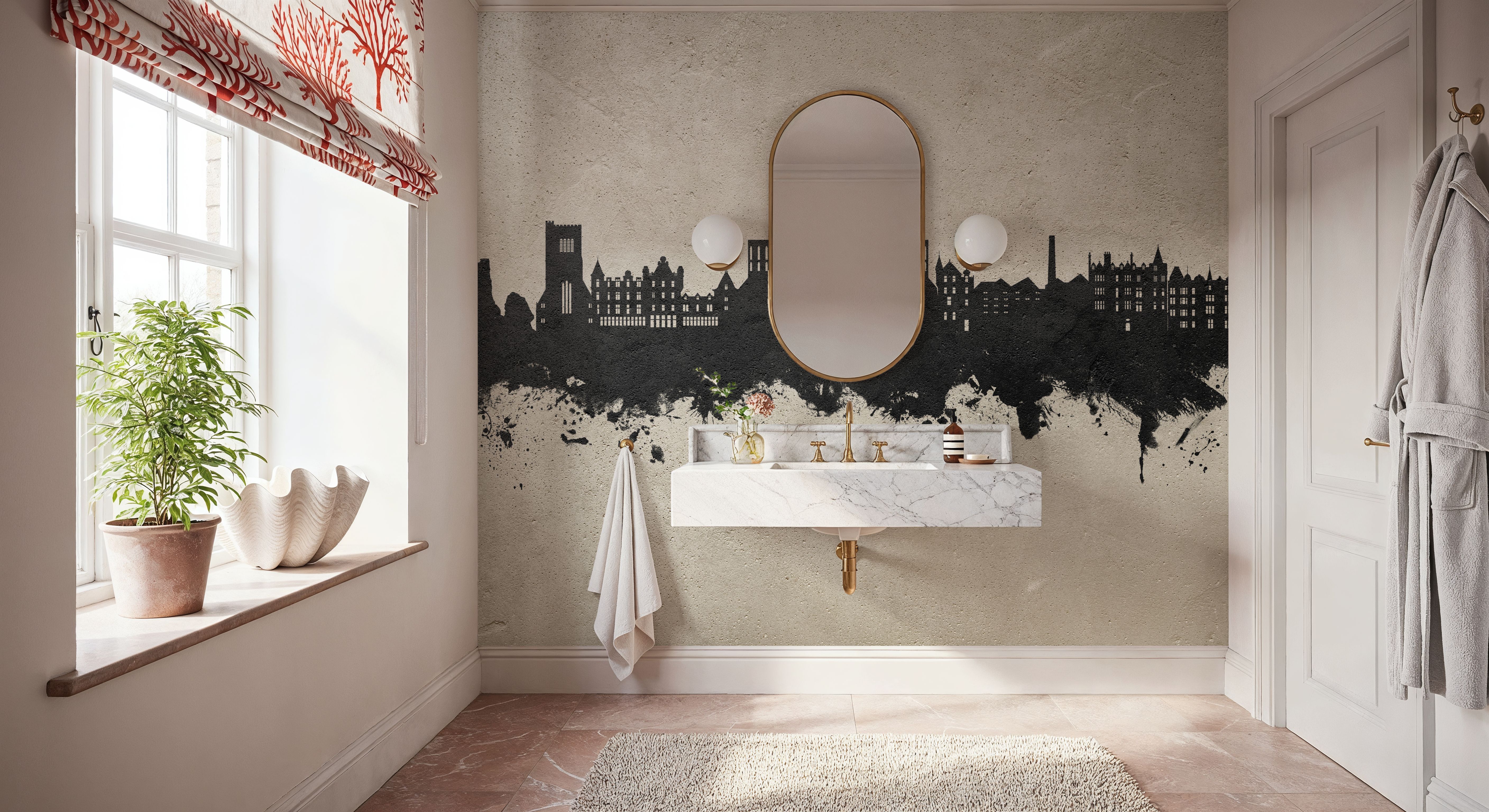 Oban Scotland Skyline Concrete, Tapeten