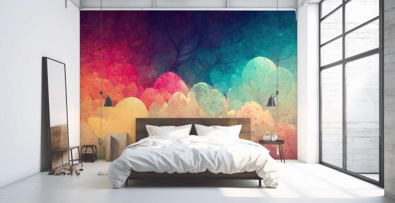 Fantasy Clouds wallpaper mural 100% PVC-free and non-toxic