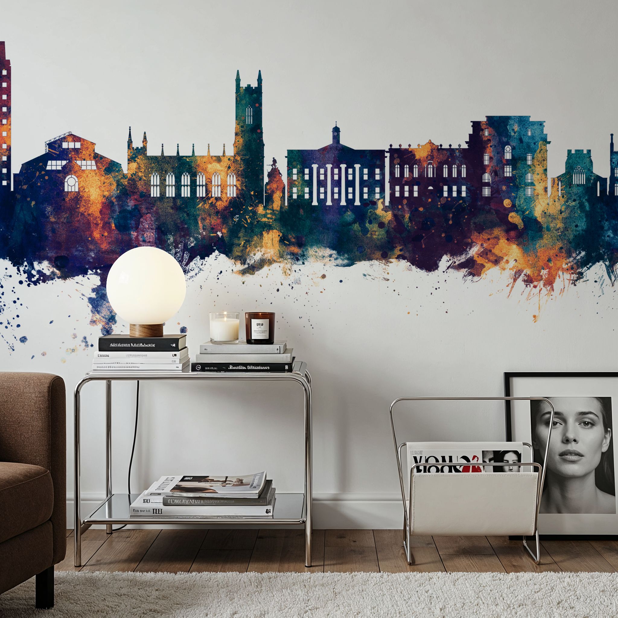 Oldham England Skyline Blue & Bronze