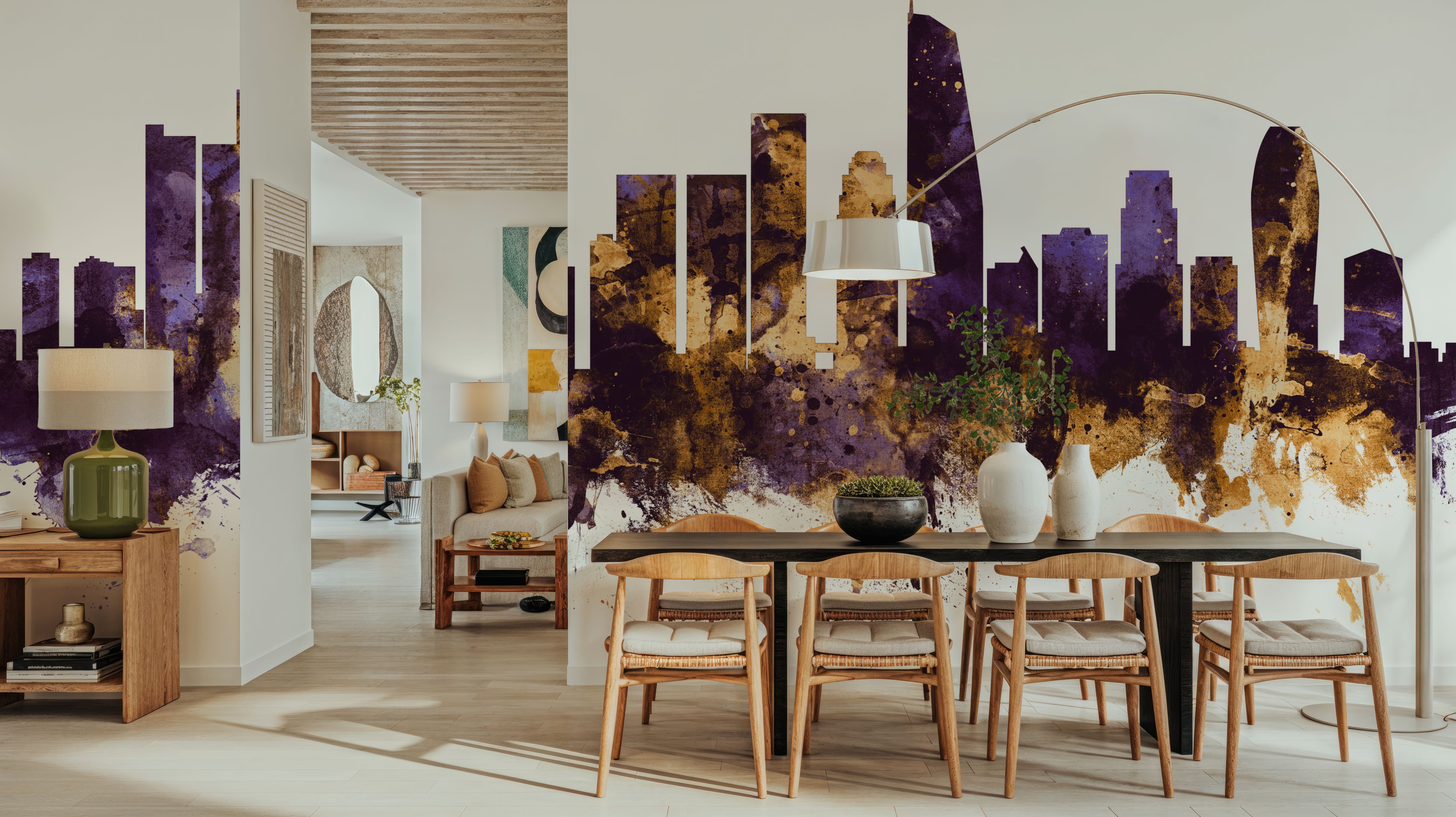 Los Angeles Skyline Purple & Gold