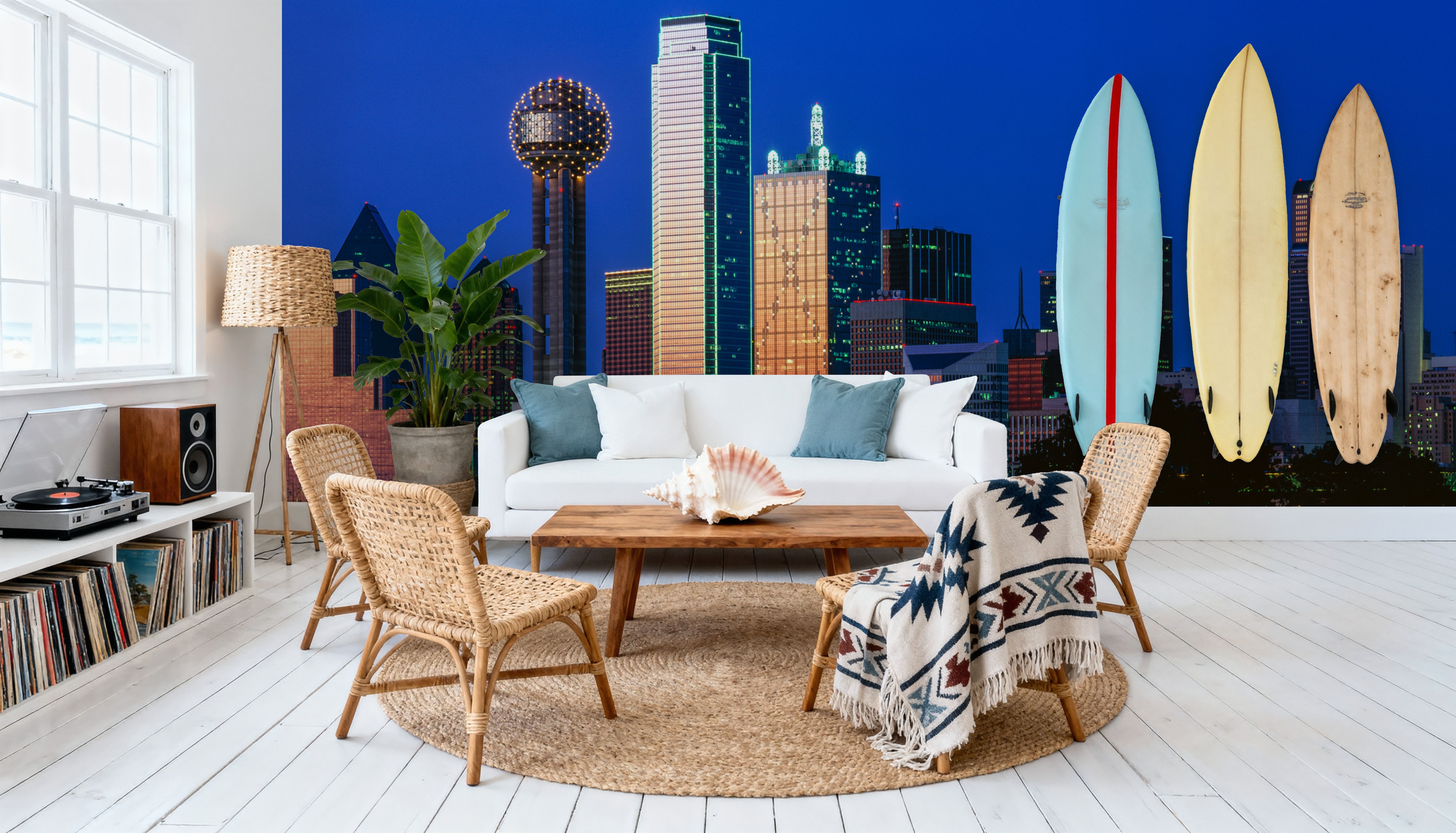 Cobalt Metropolis, Behang