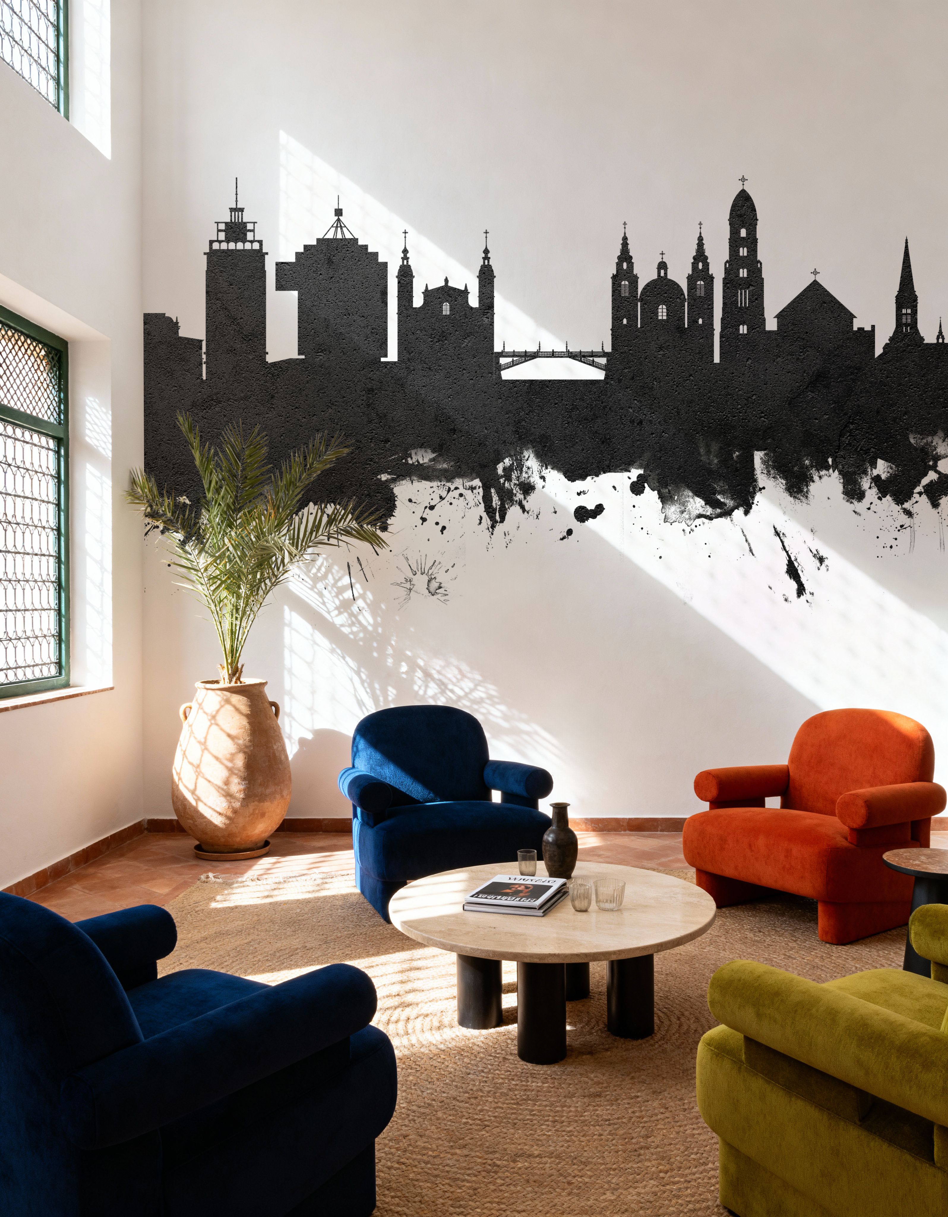 Ljubljana Slovenia Skyline Black & White