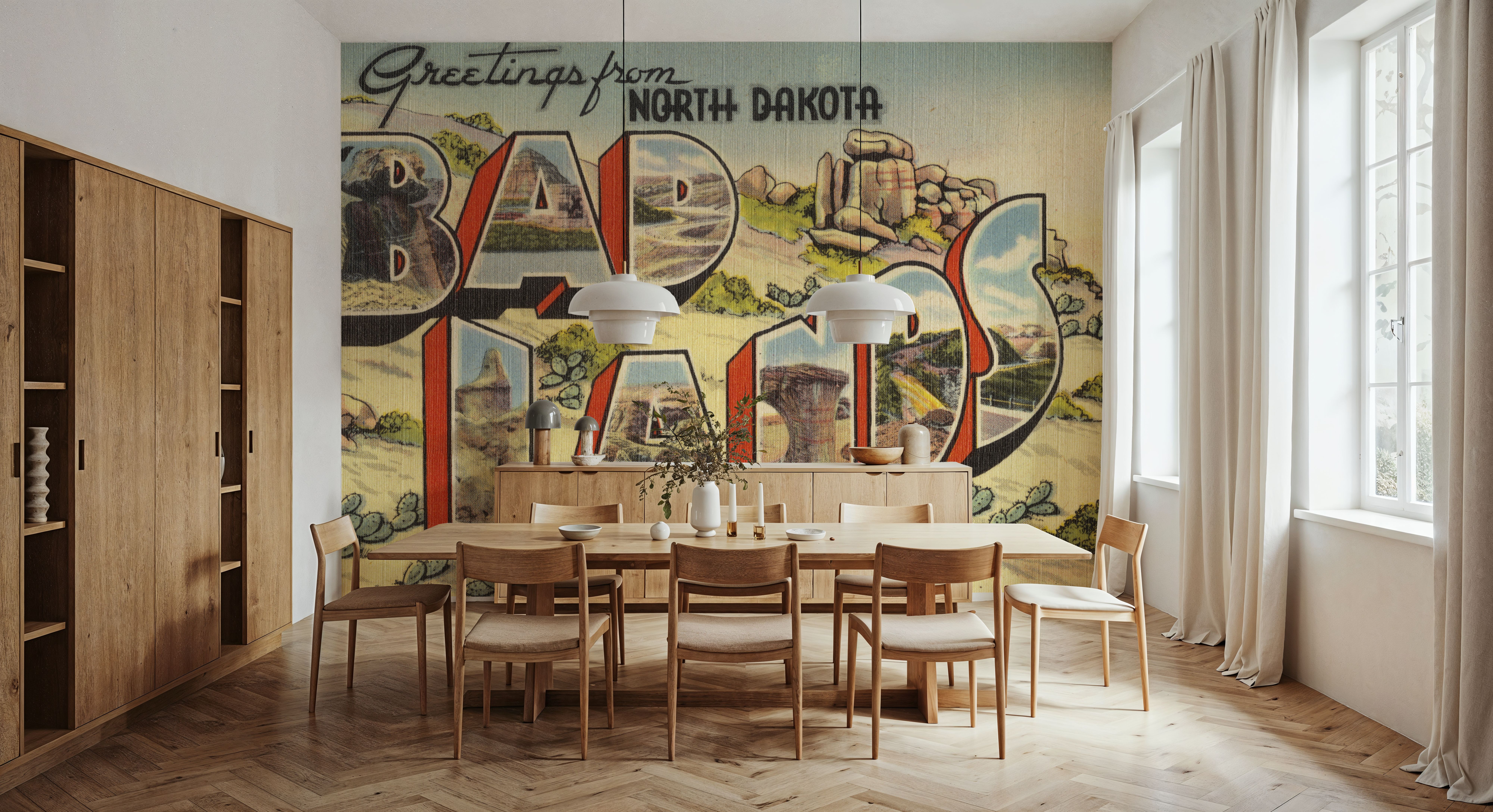 Greetings from Badlands - Screenprint Postcard