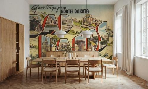 Greetings from Badlands - Screenprint Postcard