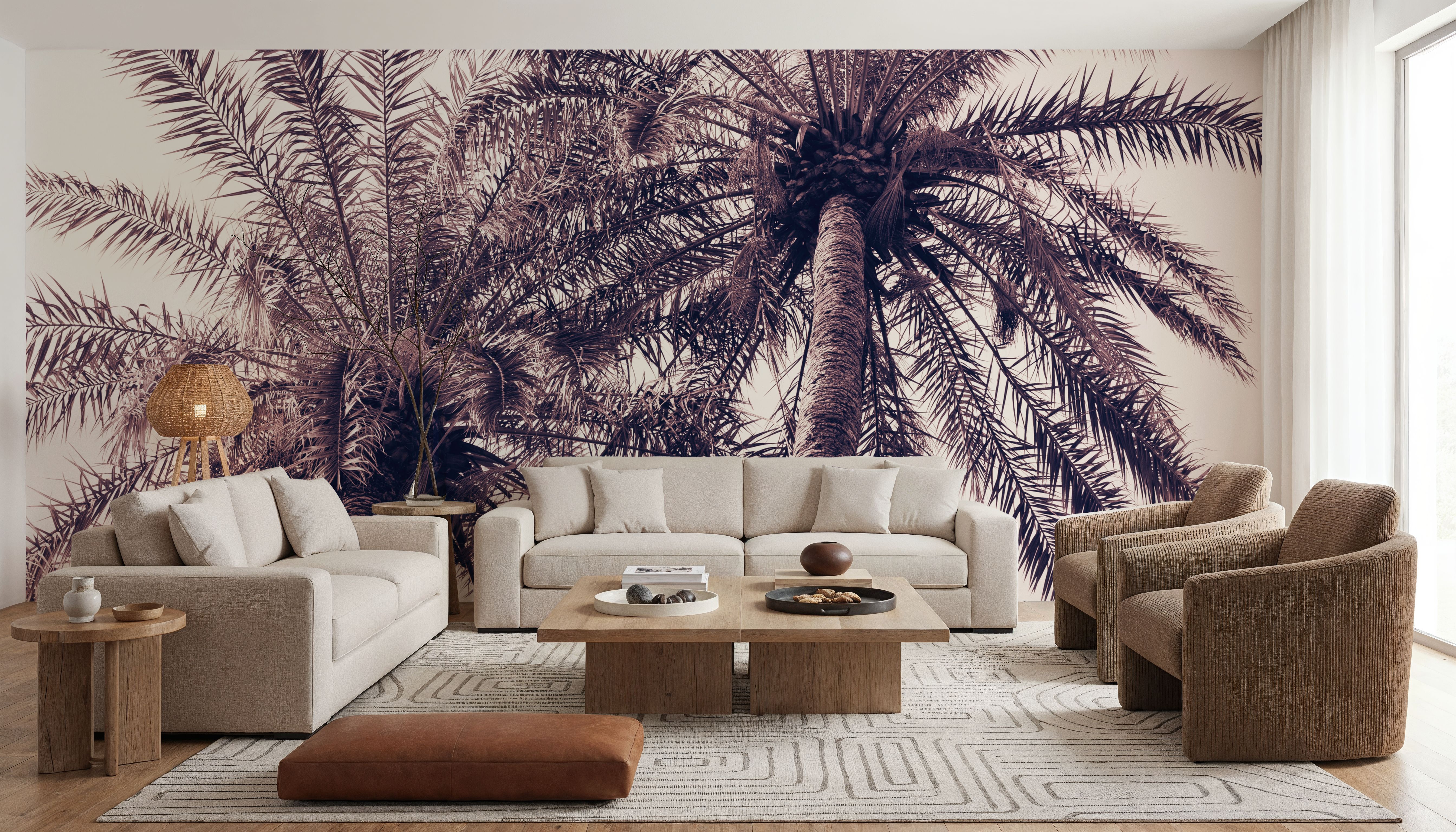 Pink Palms Horizontal