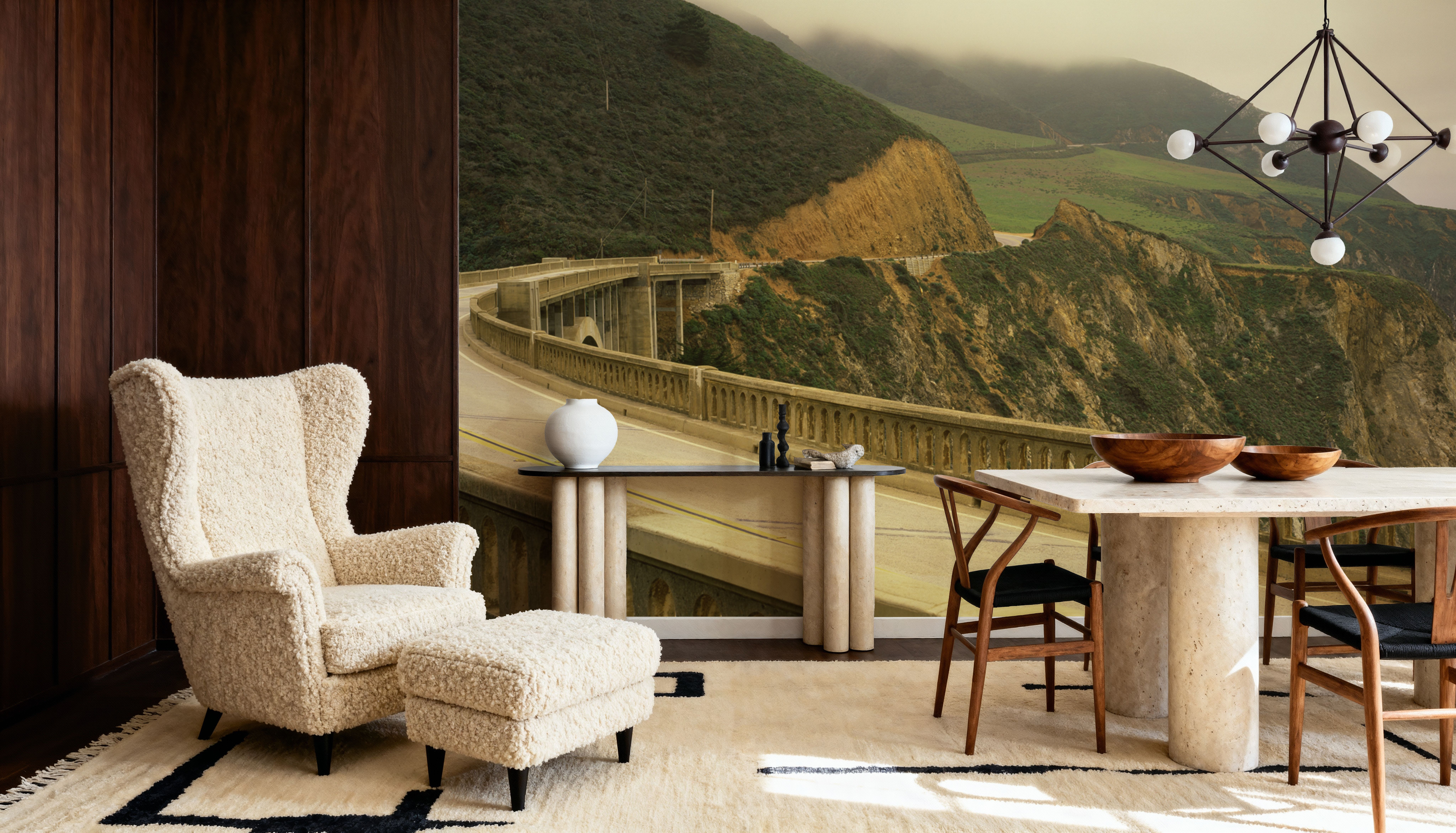 Coastal Cliff Bridge, Wallpaper