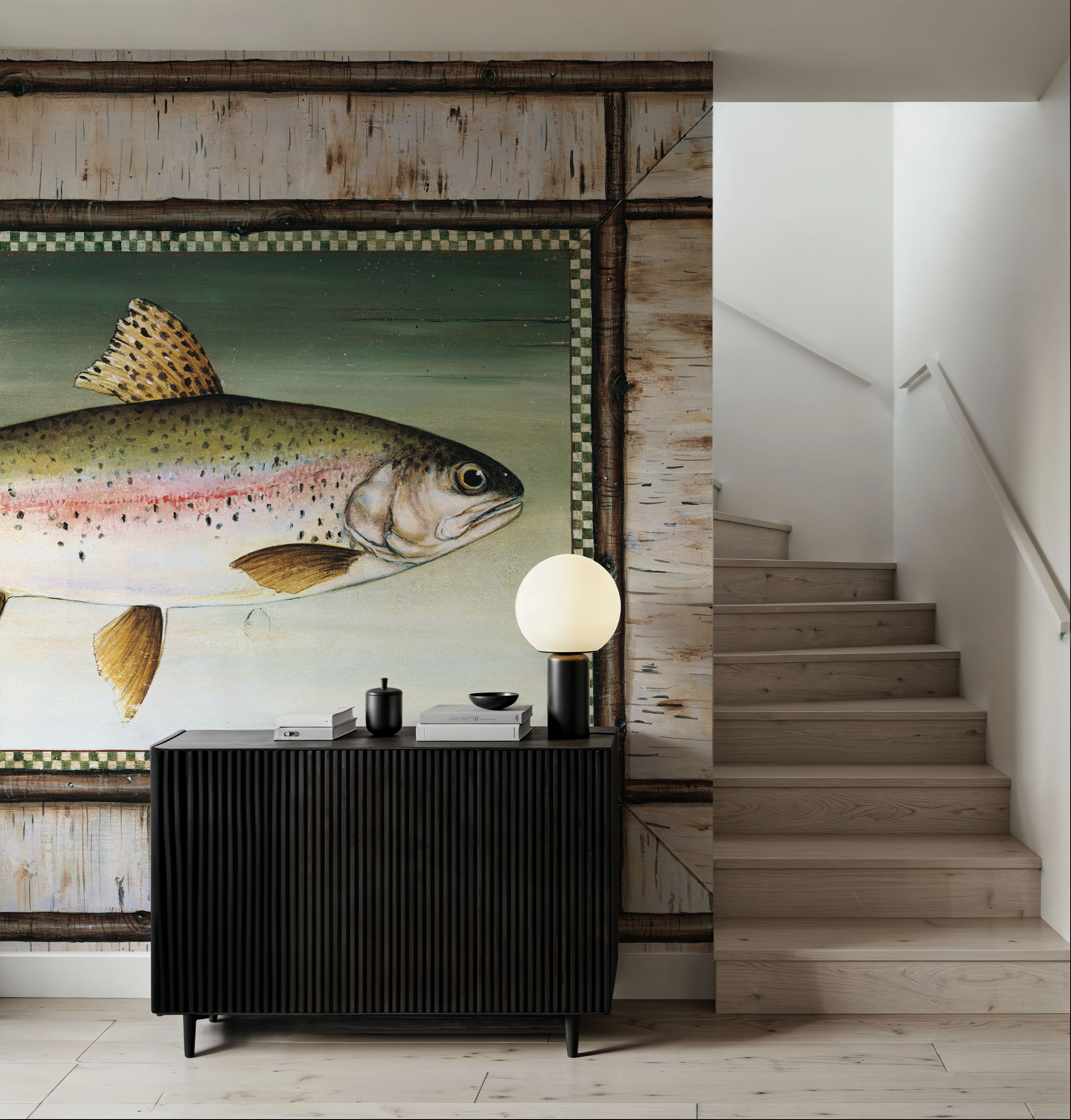 Rainbow Trout Birch Border
