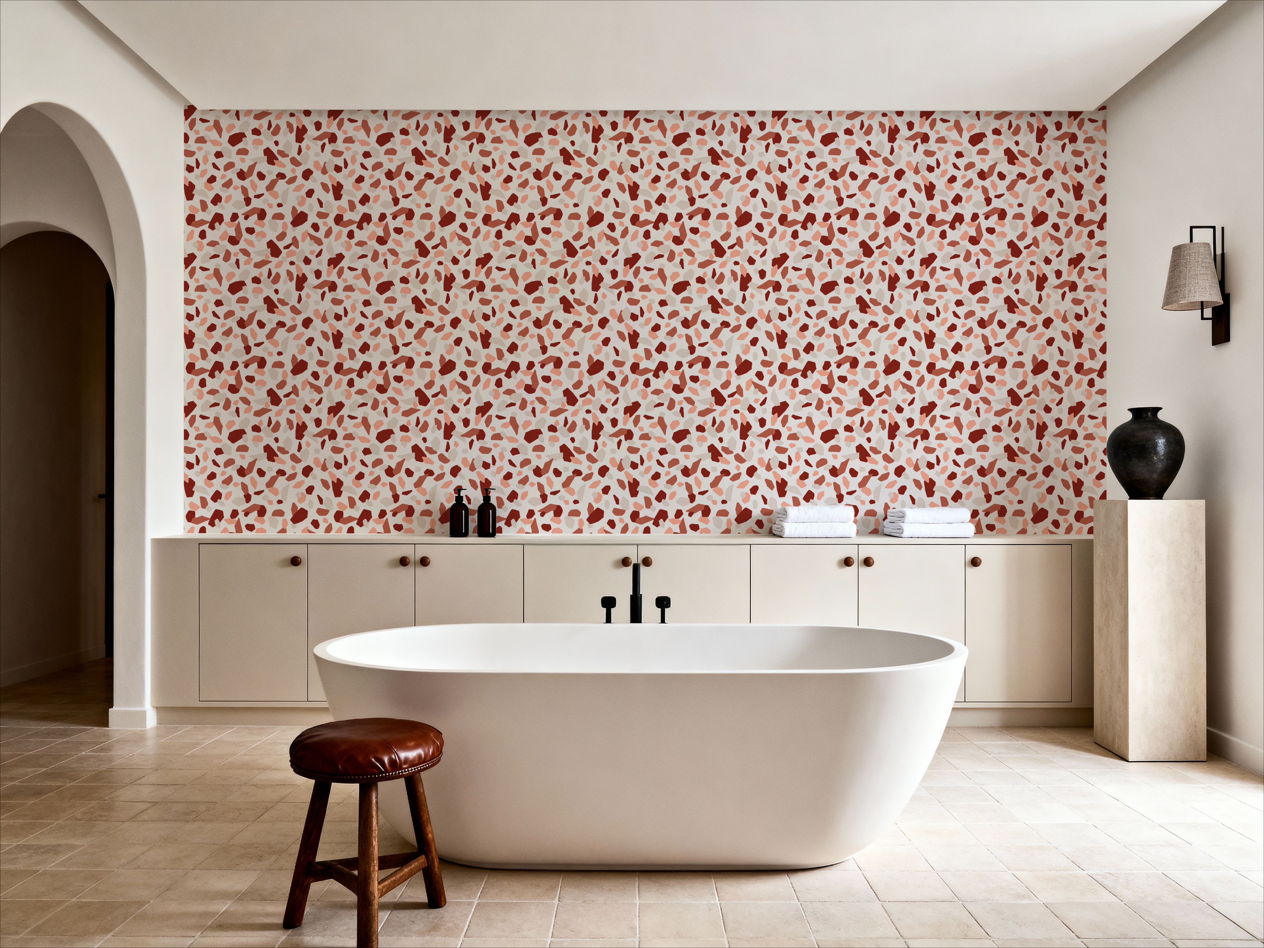 Terrazzo, Pink and Brick