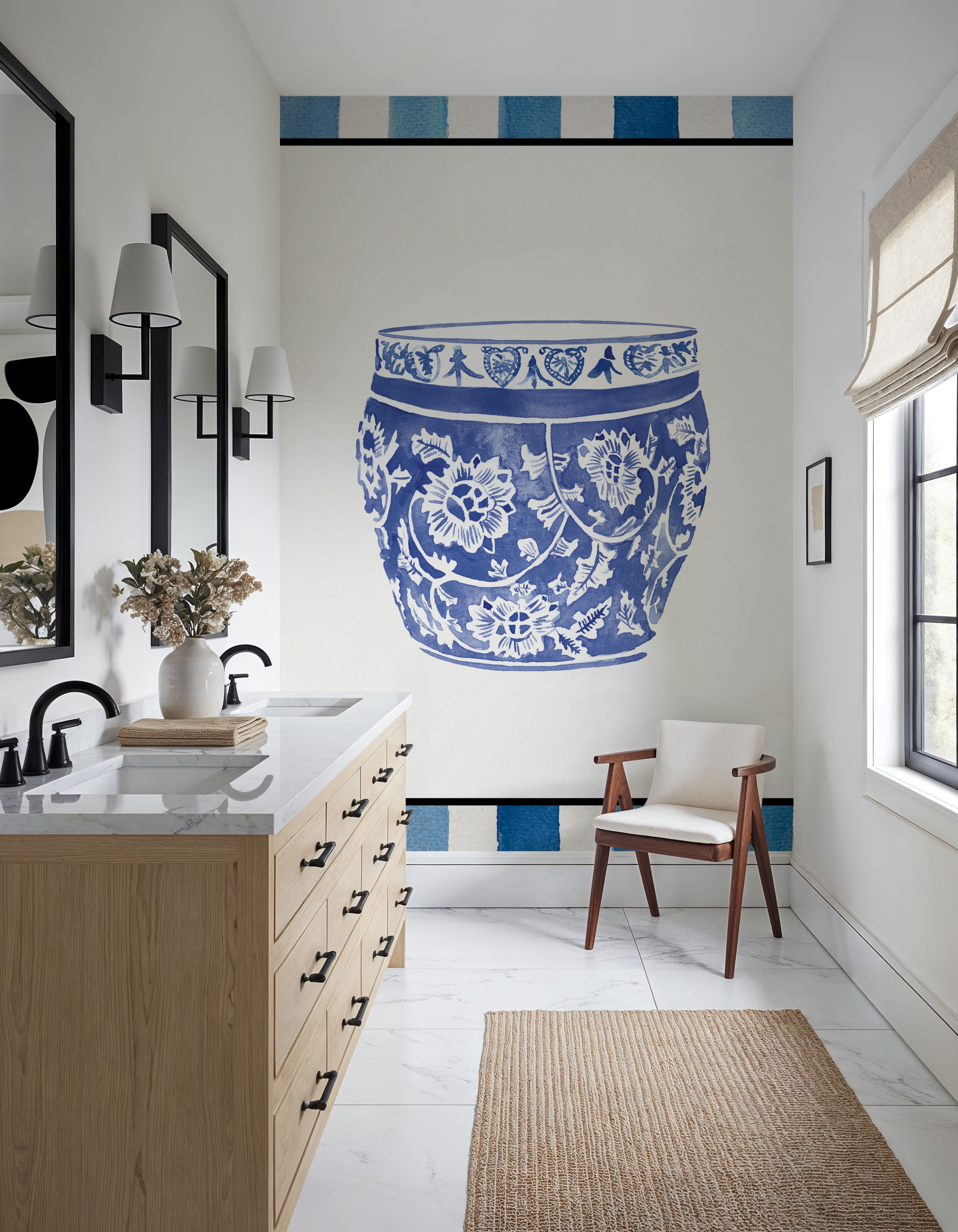 Chinoiserie Vase IV Stripes