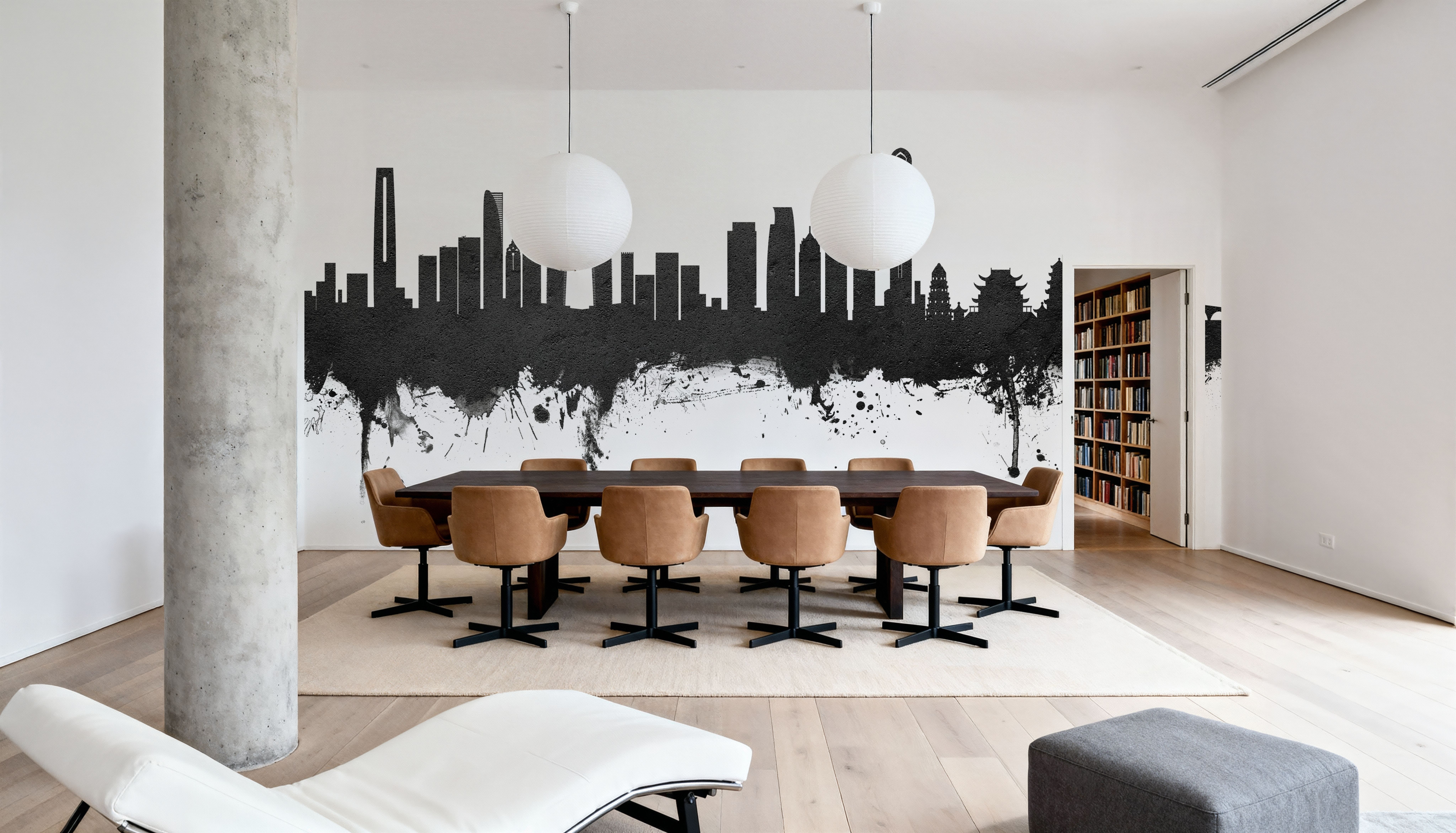 Suzhou China Skyline Black & White