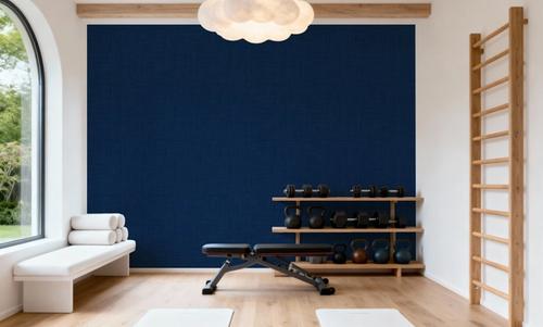 Mottled Linen Effect, Indigo Denim
