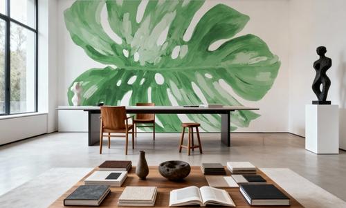 Colorful Tropical Leaf Green I