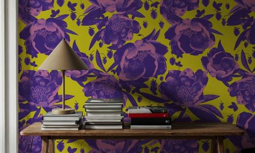 Pop Peonies, Purple & Lime