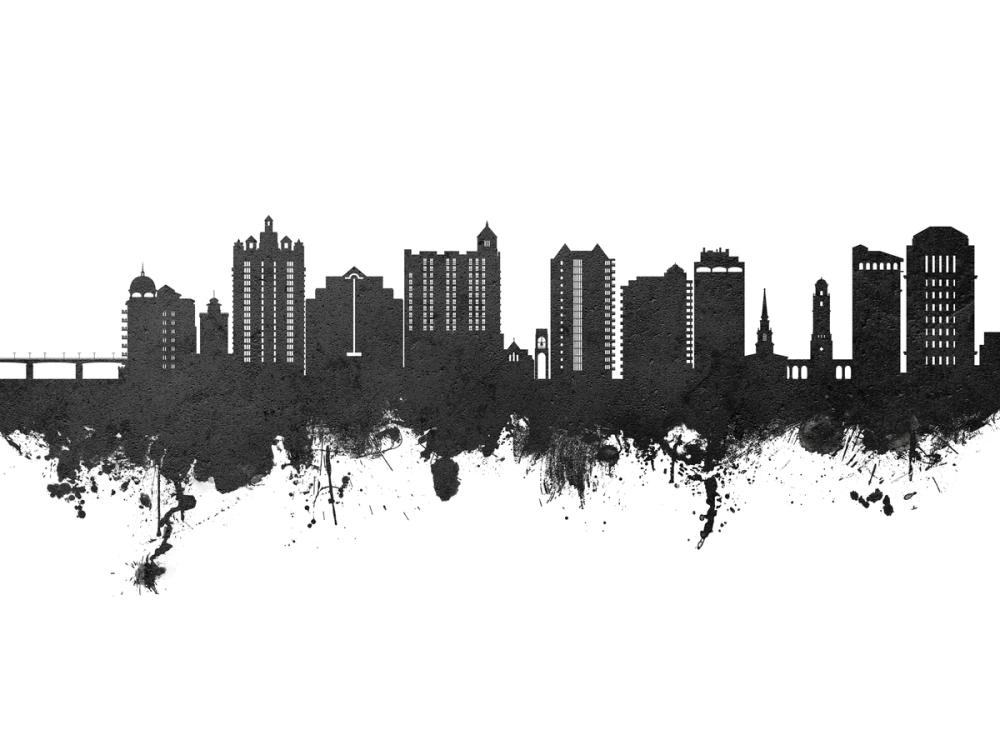 Sarasota Florida Skyline Black & White