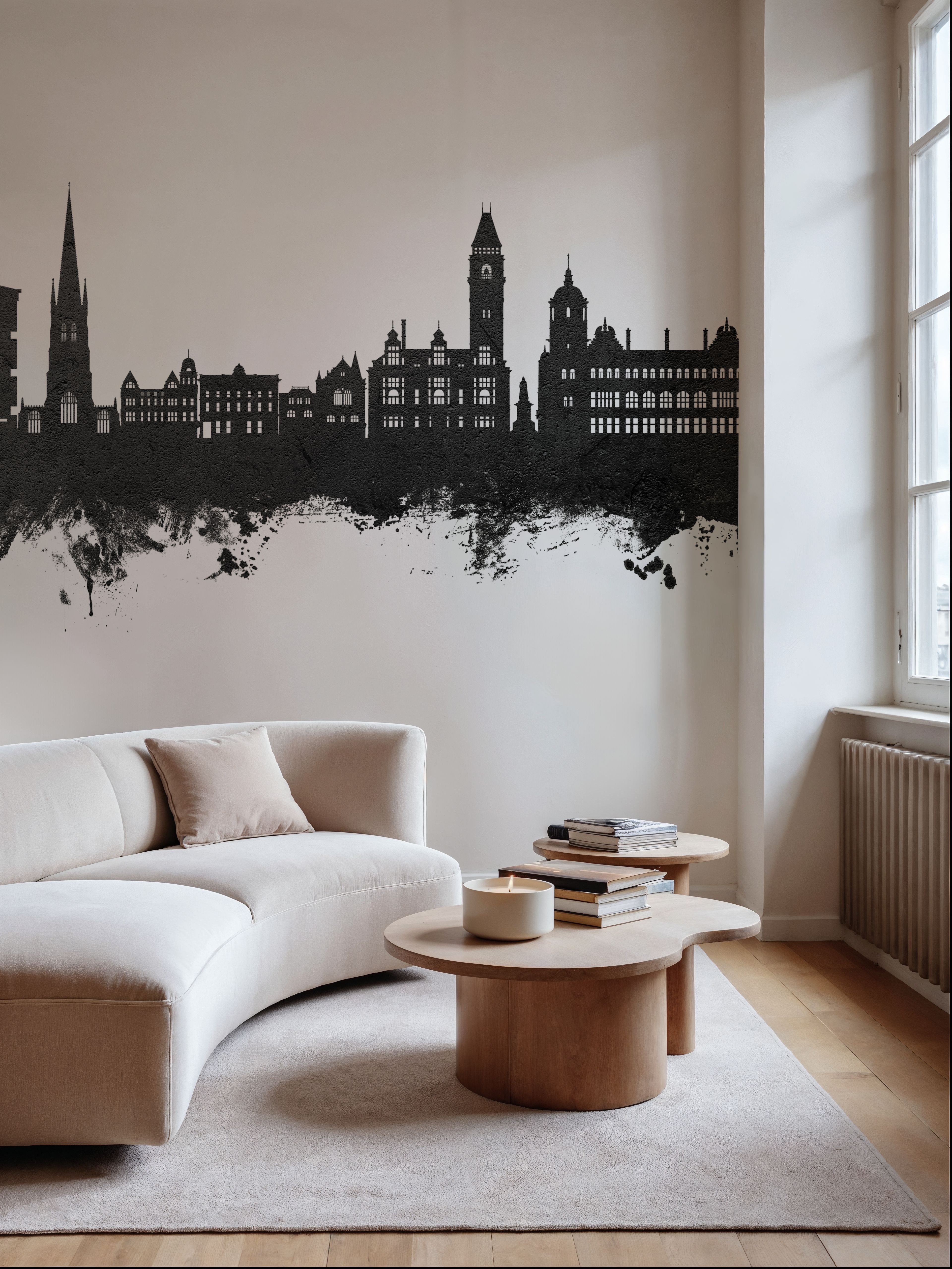 Wakefield England Skyline Black & White
