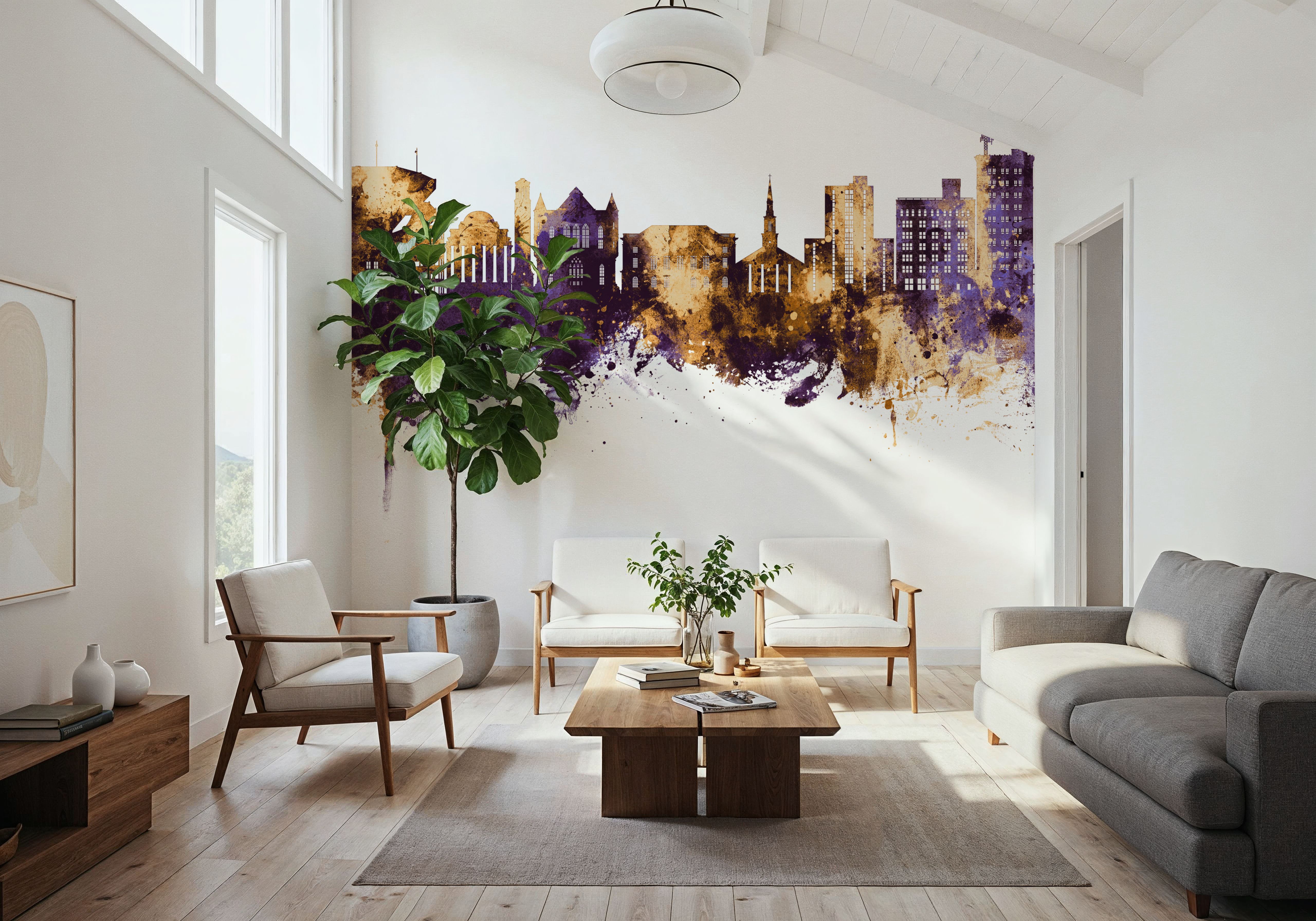 Tuscaloosa Alabama Skyline Purple & Gold