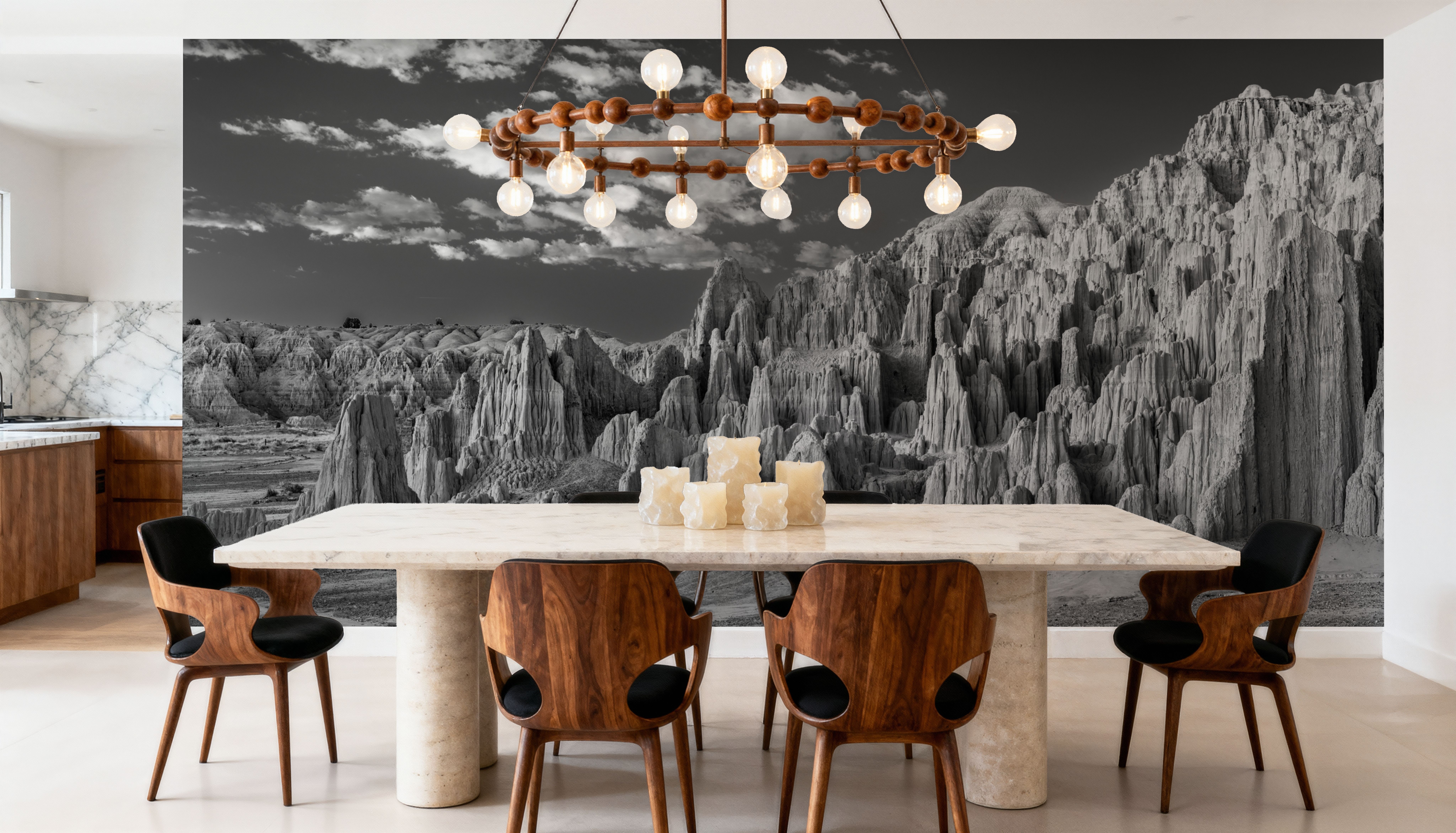 Cathedral Gorge, Black and White