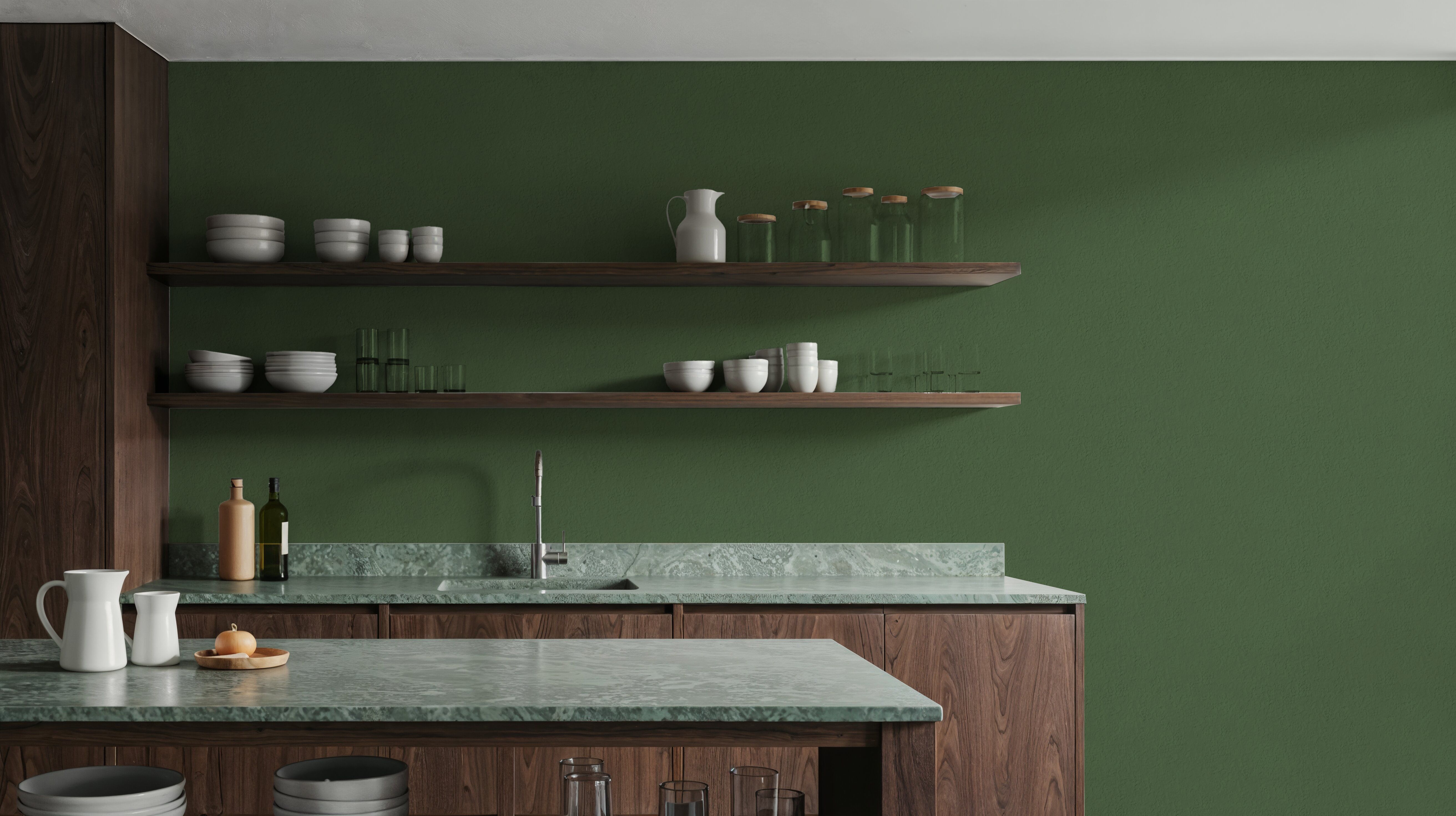 Faux Sand Stucco Finish, Moss