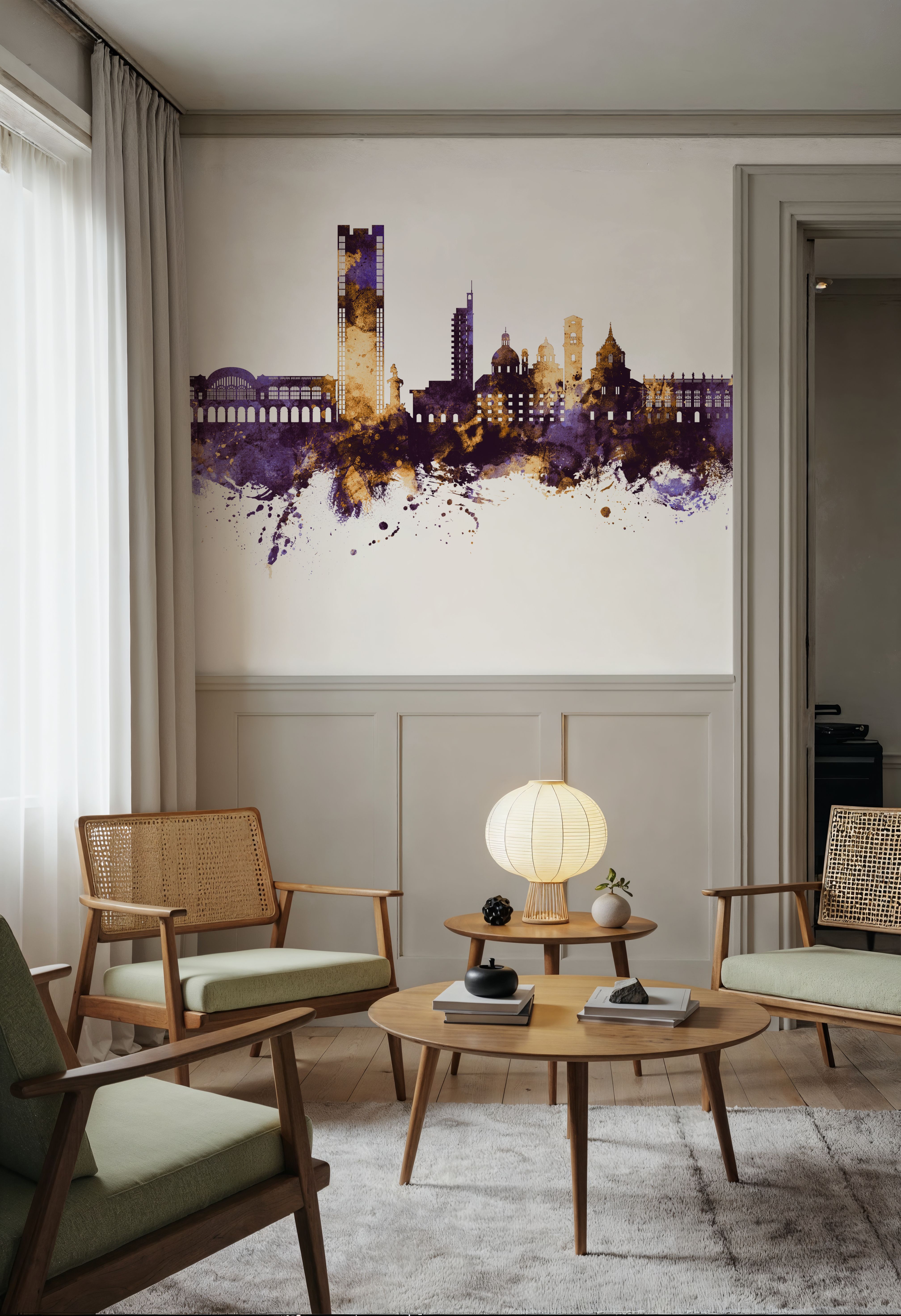 Turin Italy Purple & Gold