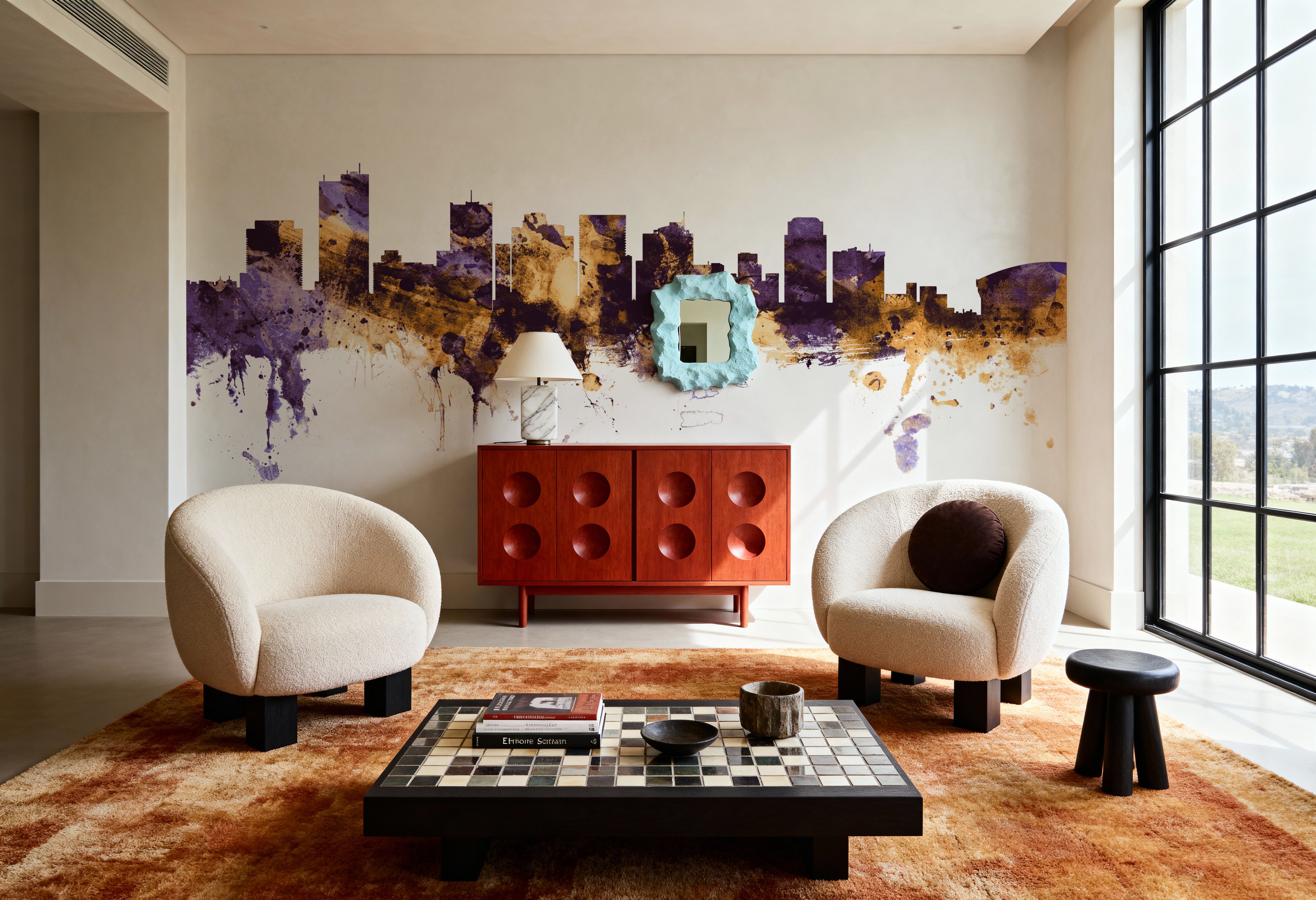 Phoenix Skyline Purple & Gold