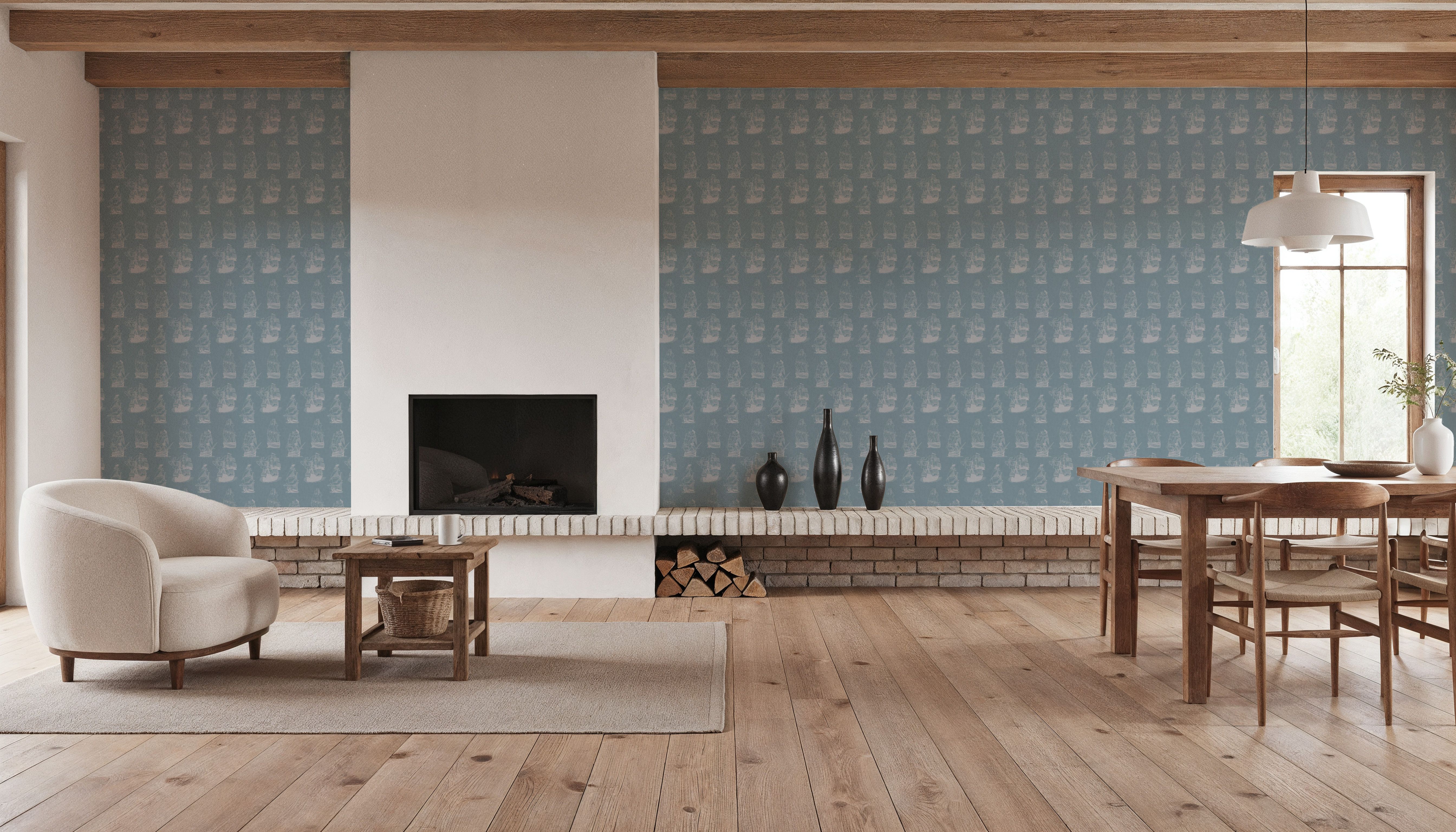 Pirate Ships Steel Blue