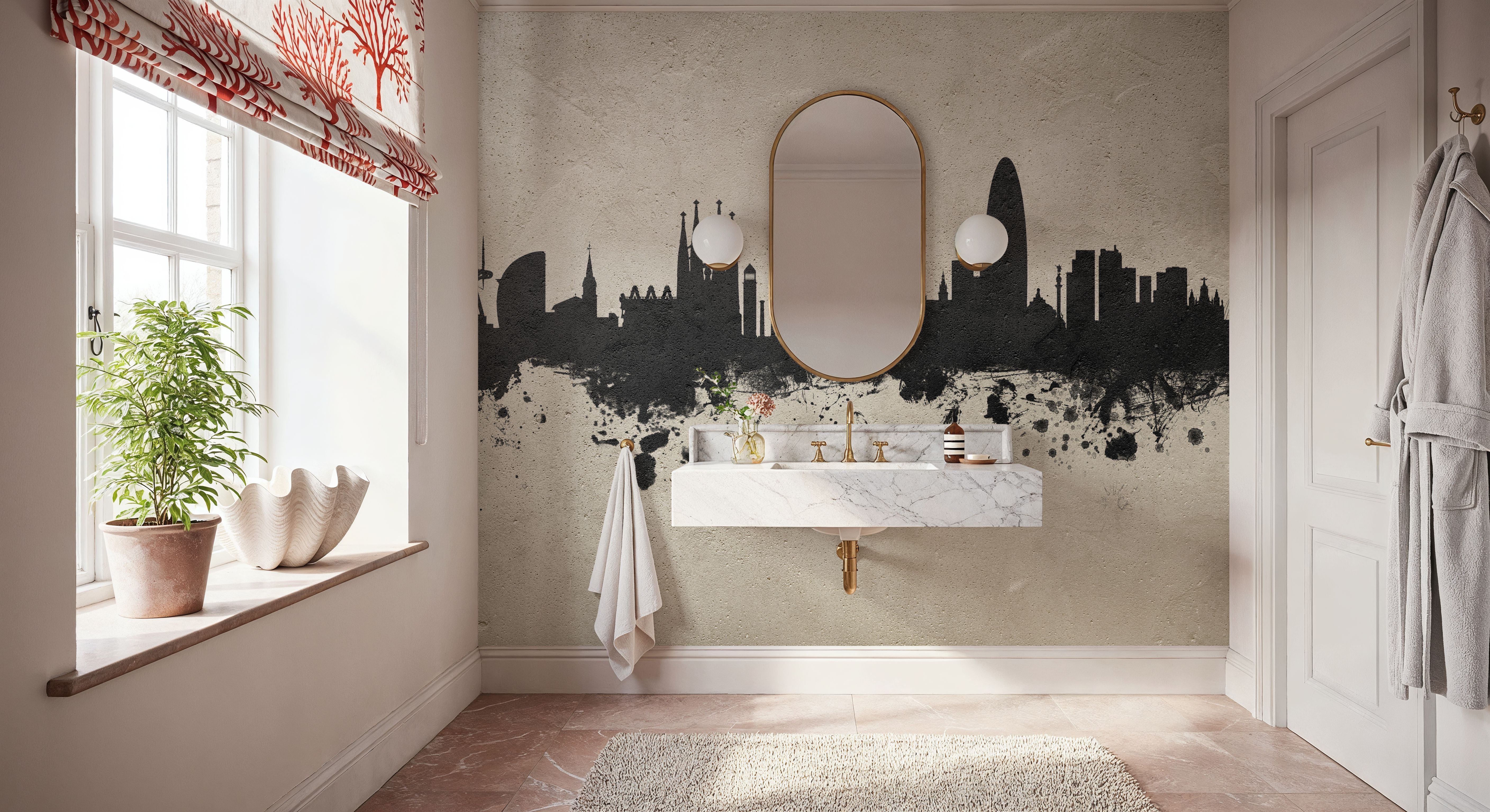 Barcelona Skyline Concrete