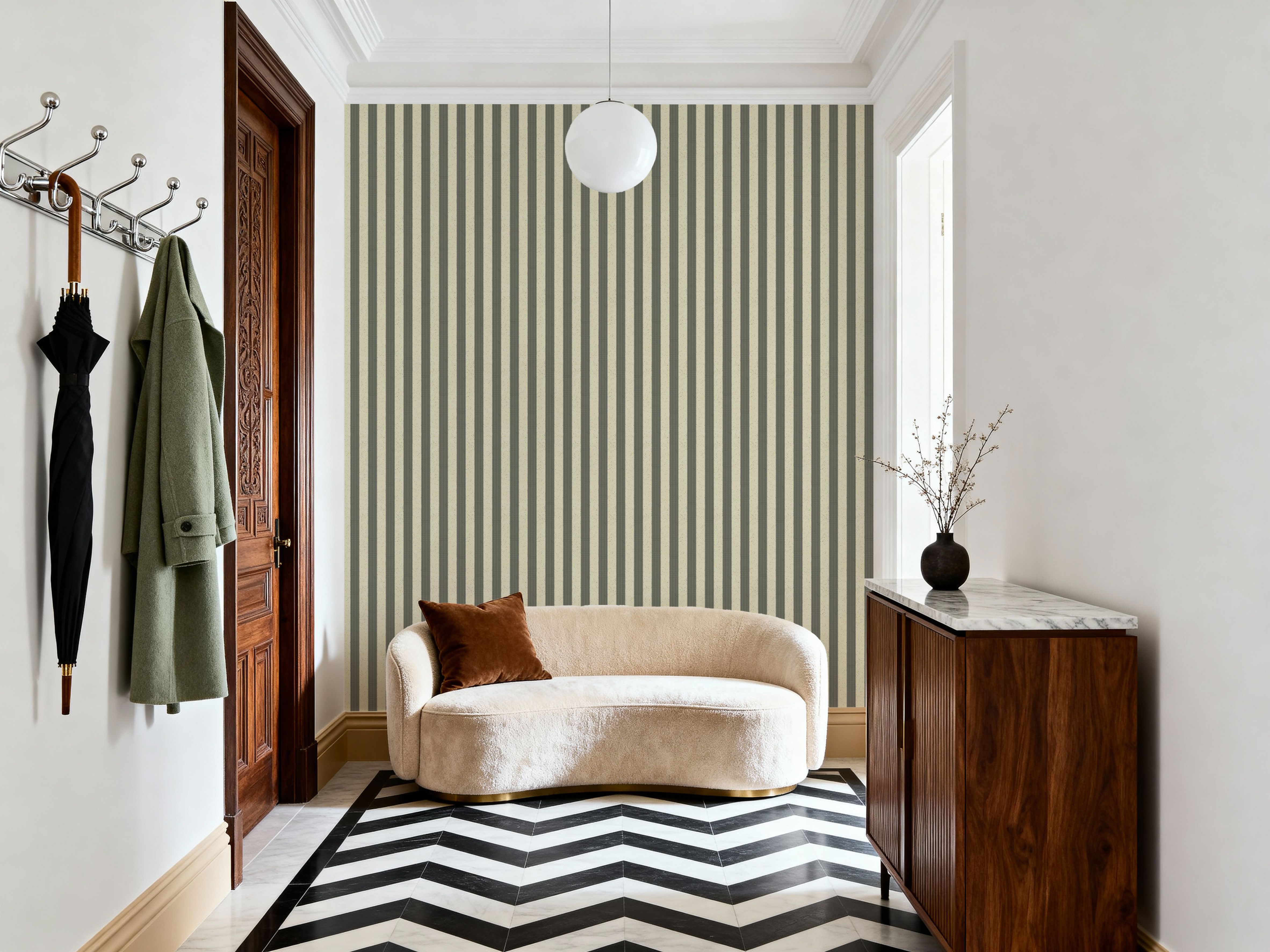 Ticking Awning Stripes, Slate