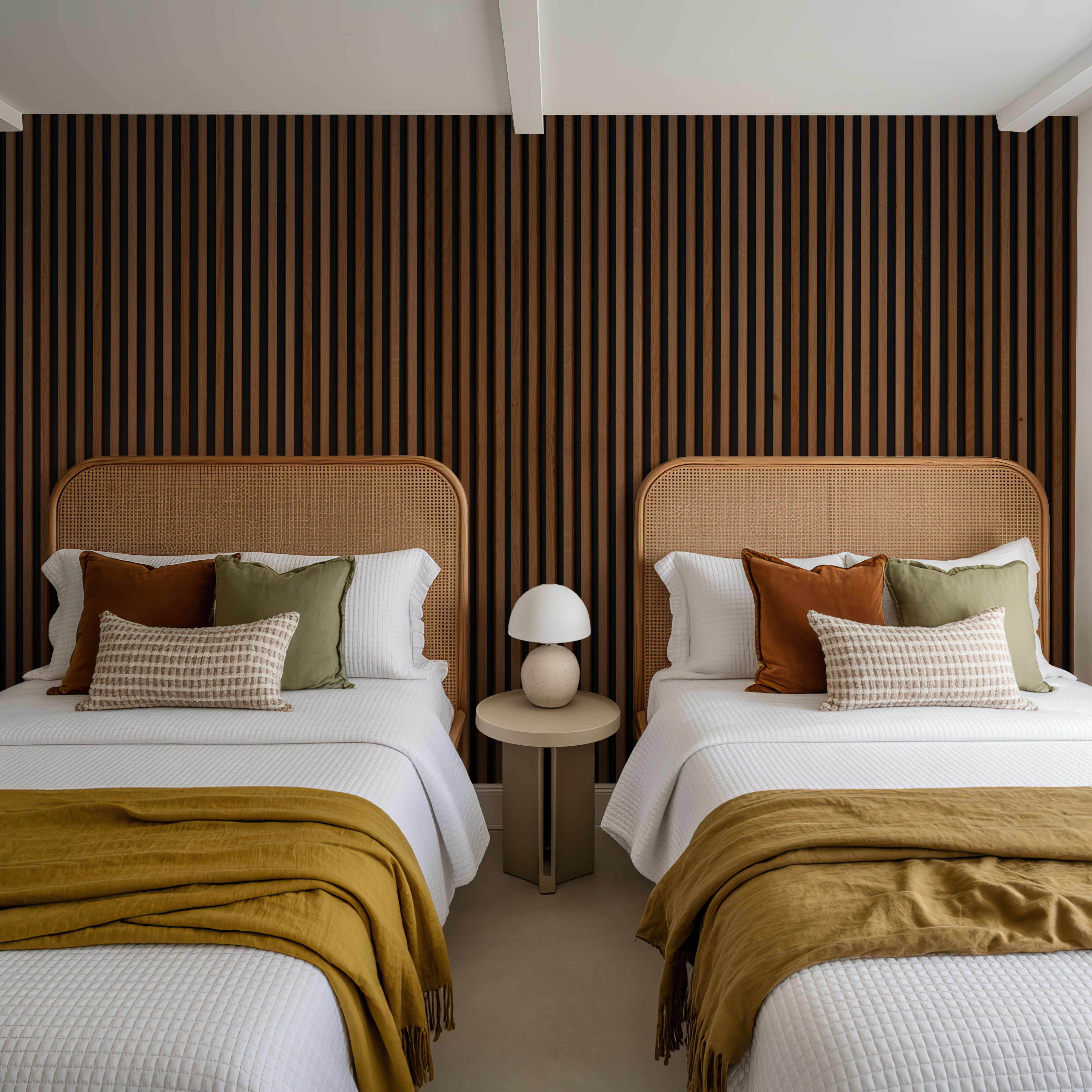 Faux Slatted Wood Panel