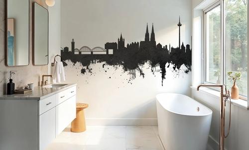Cologne Germany Skyline Black & White