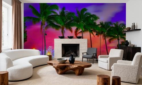 Miami Palm Sunset