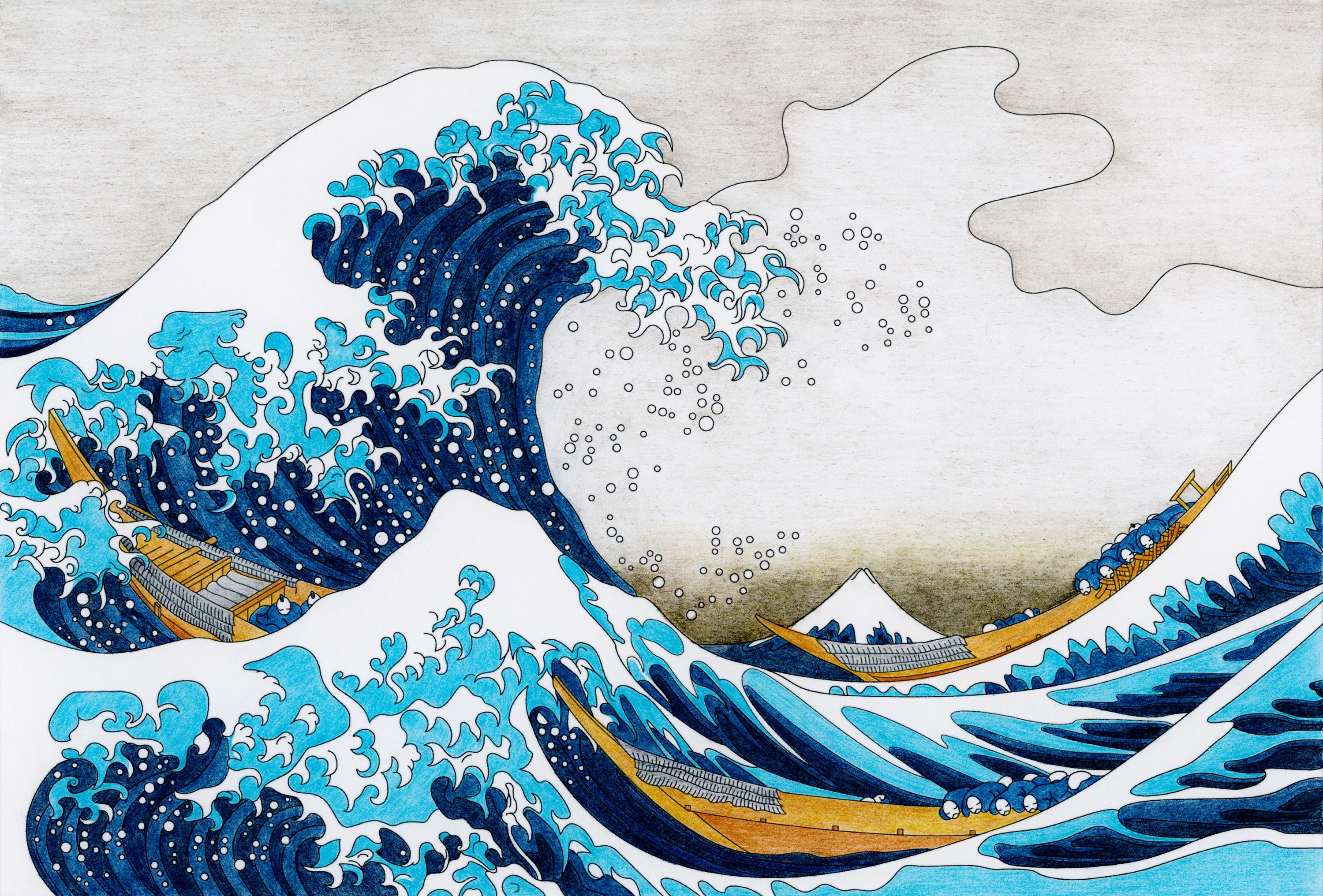 Foaming ocean wave