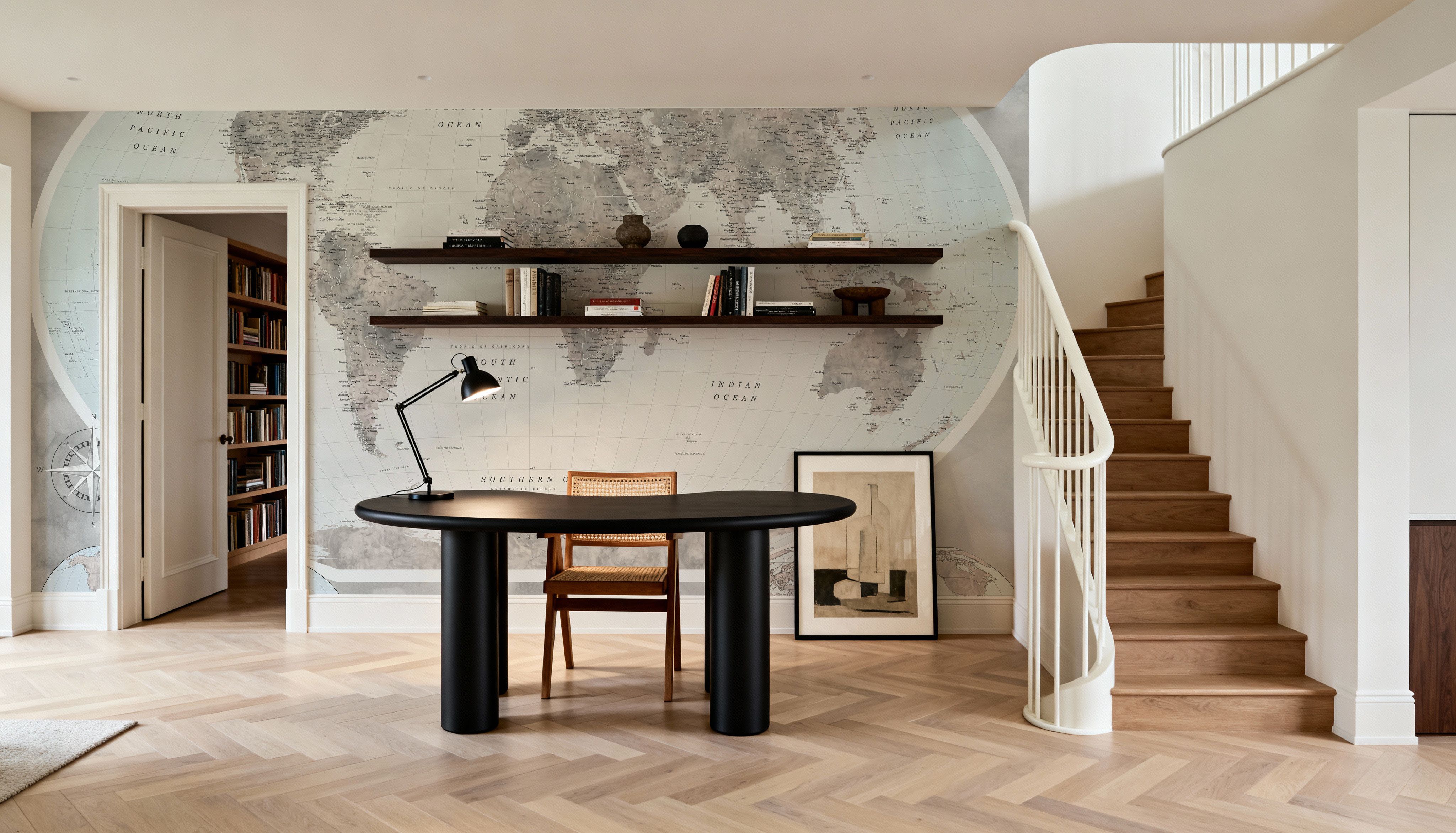 World Map Atlas Gray