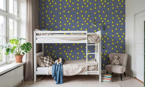 Memphis Dots & Stripes, Lilac