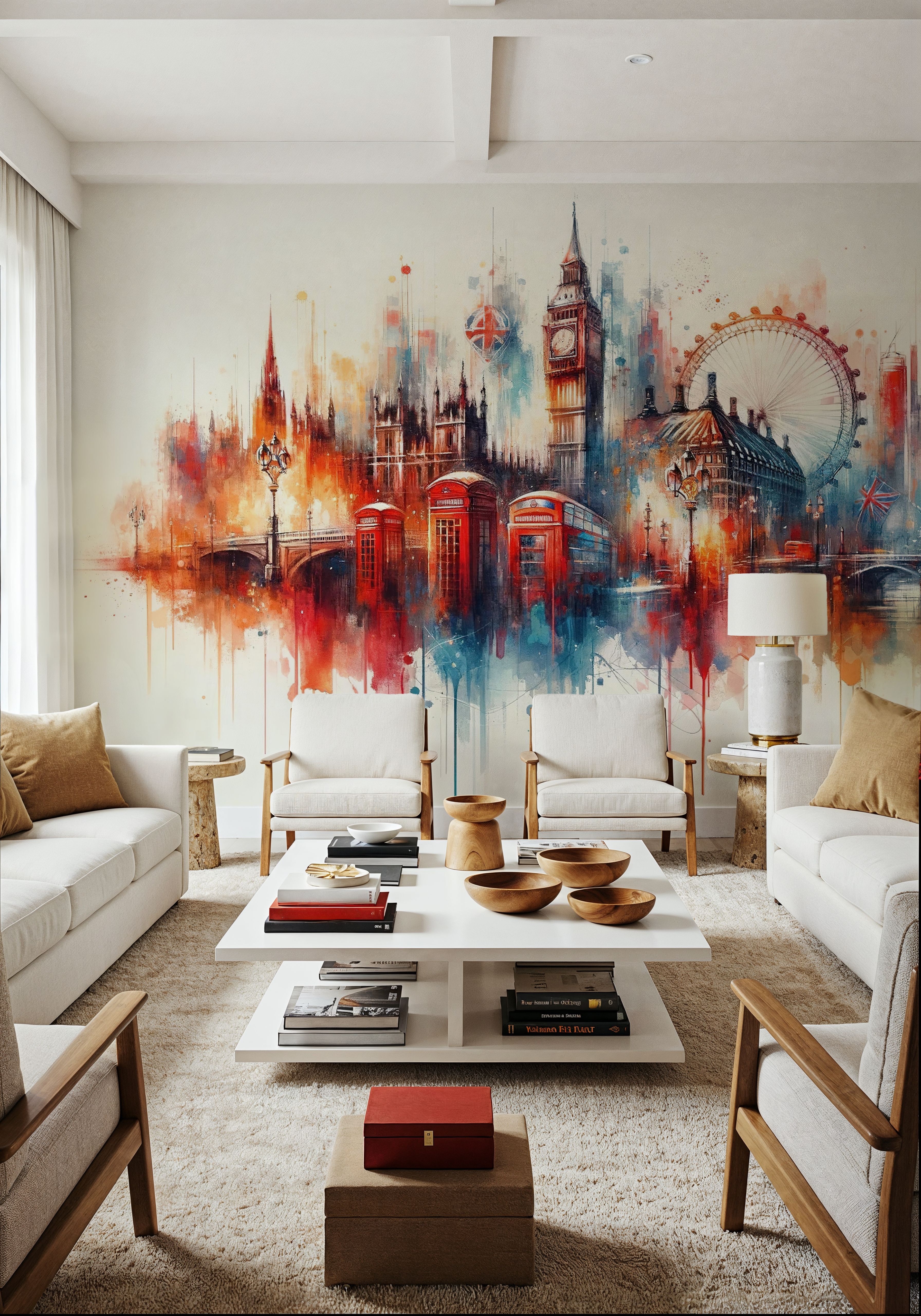 Watercolor London Skyline
