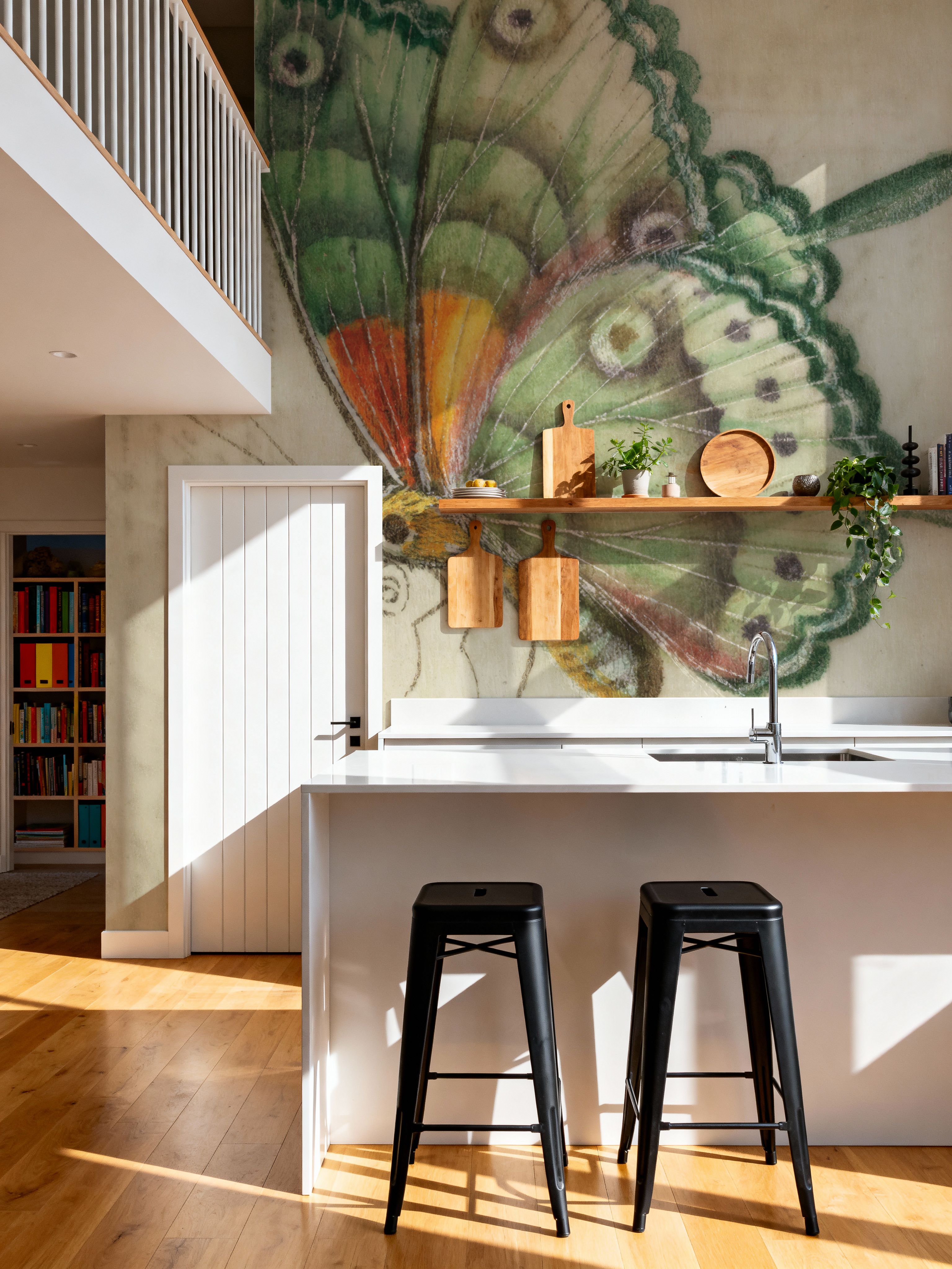 Vintage Aqua Butterfly