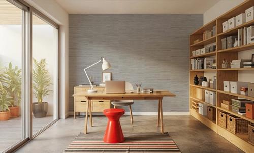 Faux Grasscloth with Visible Seams, Cloud