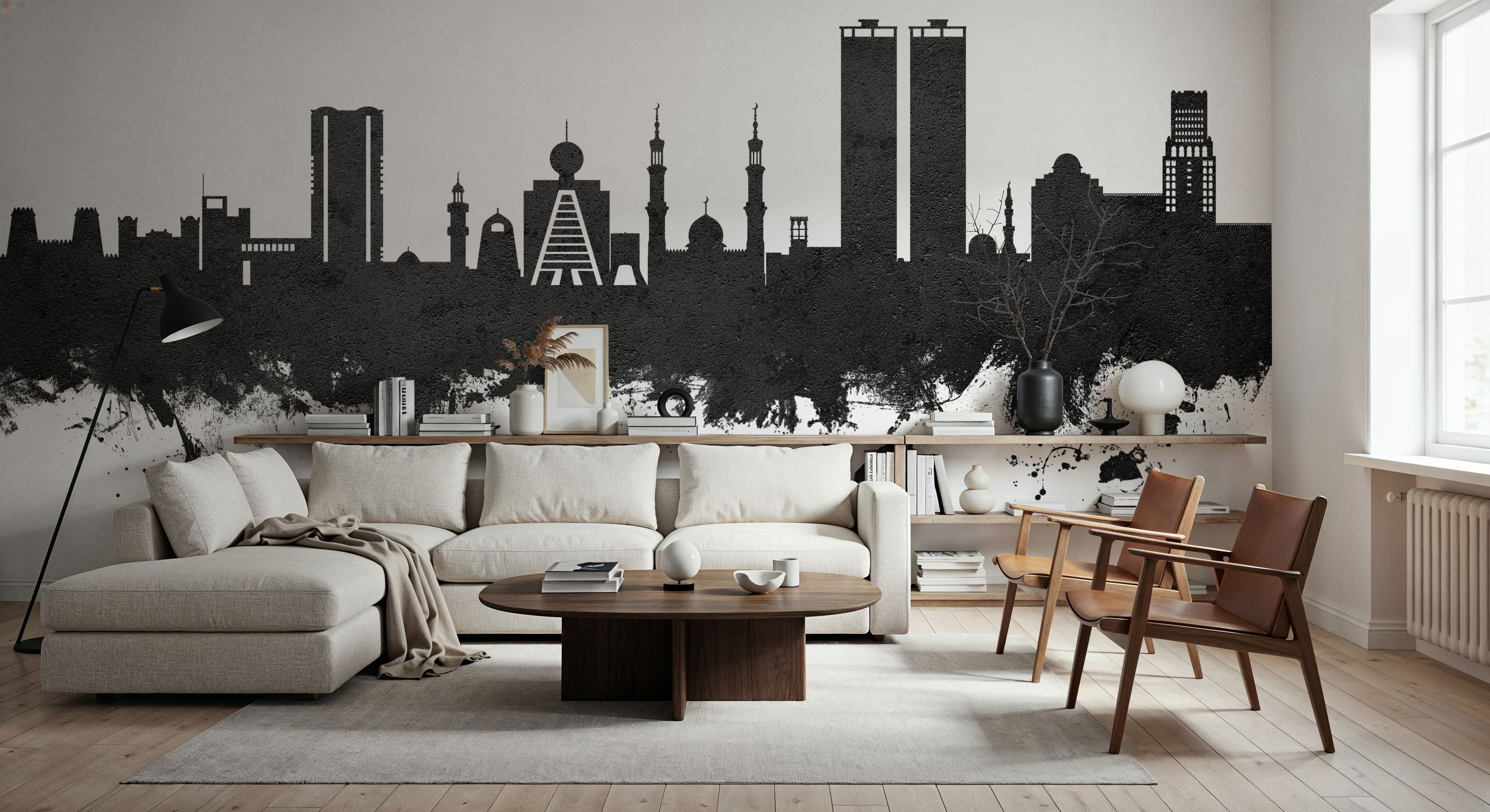 Ras Al Khaimah Skyline Black & White