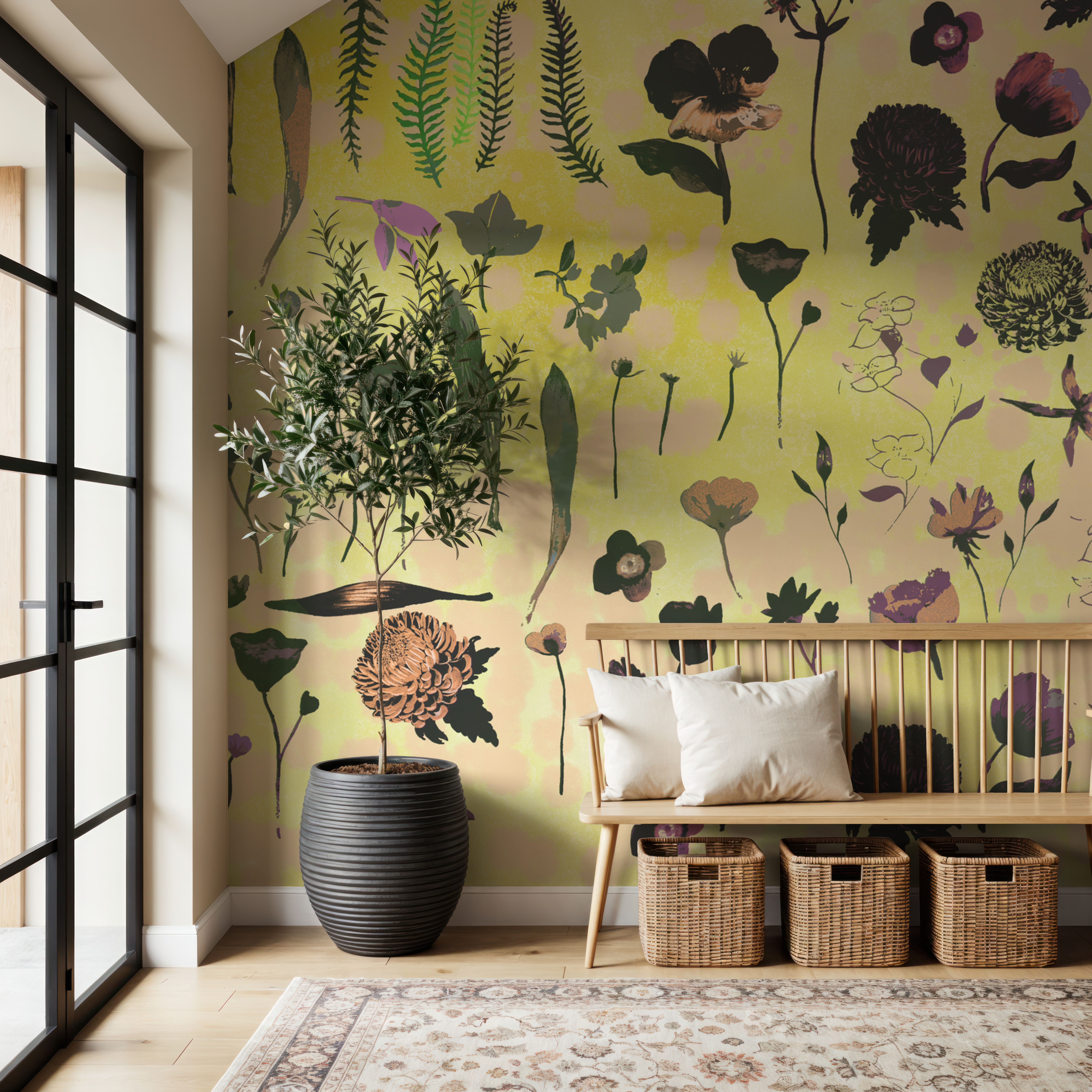 Floral Dream, Butter Yellow