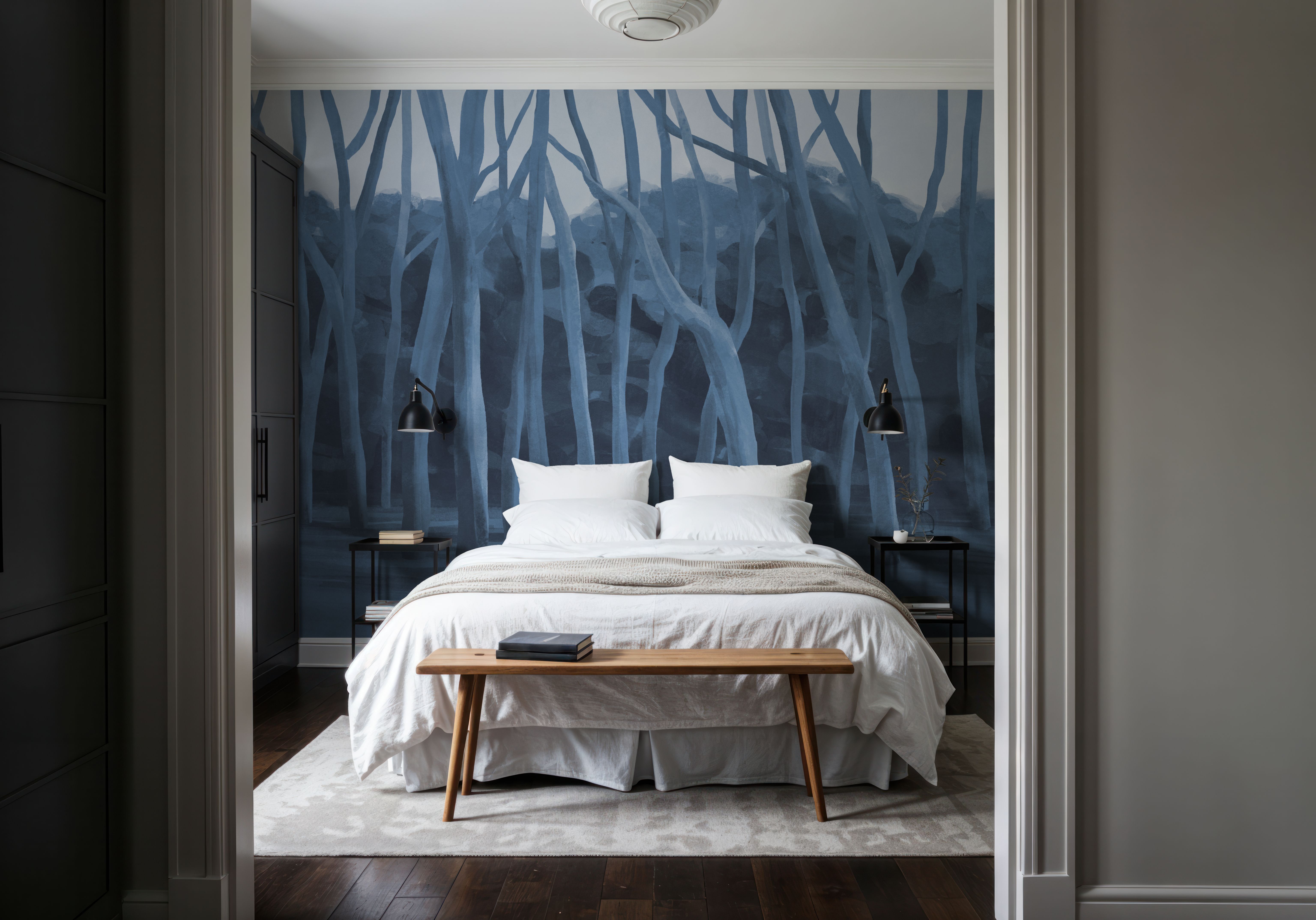 Dune Forest, Blues, Wallpaper