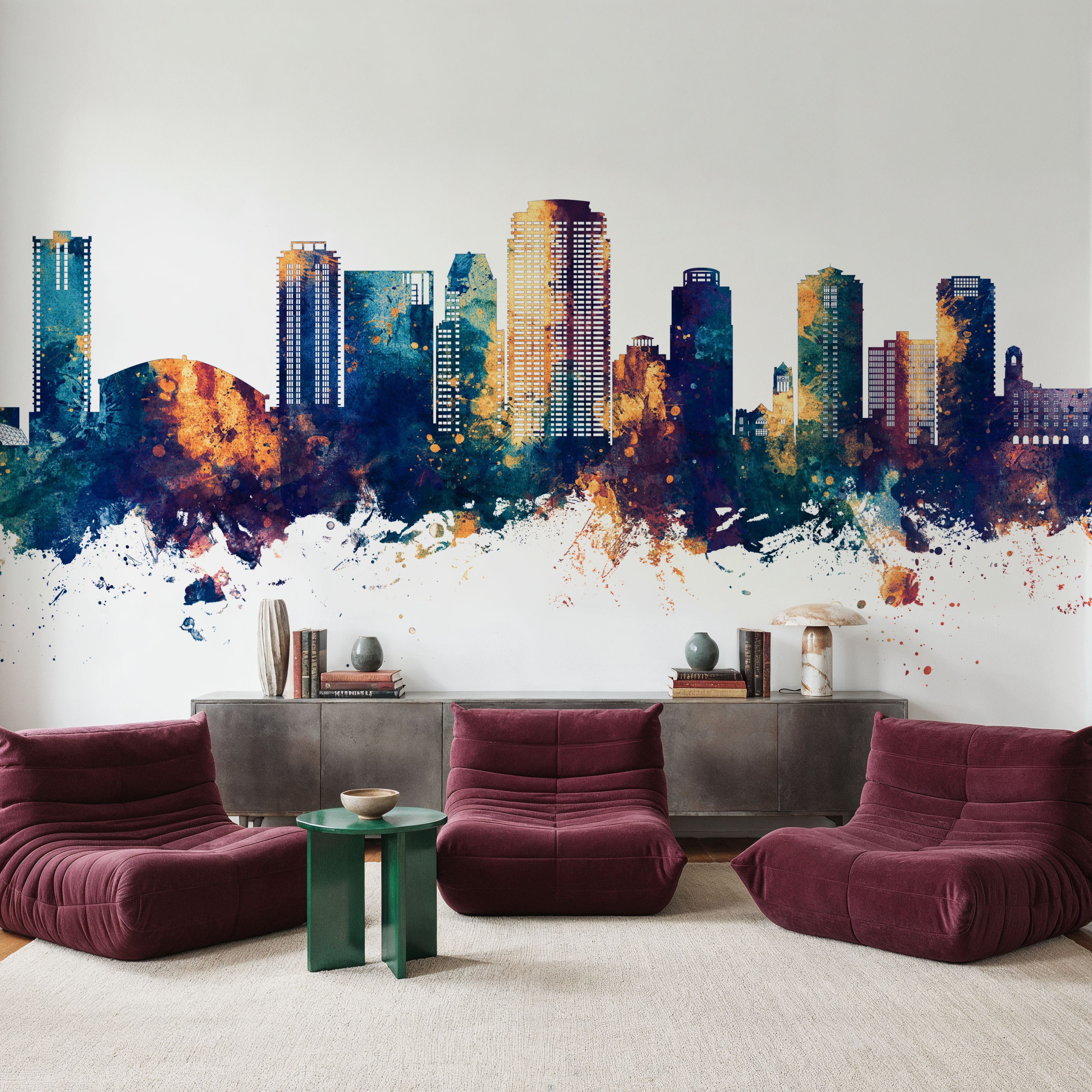 St Petersburg Florida Skyline Blue & Bronze