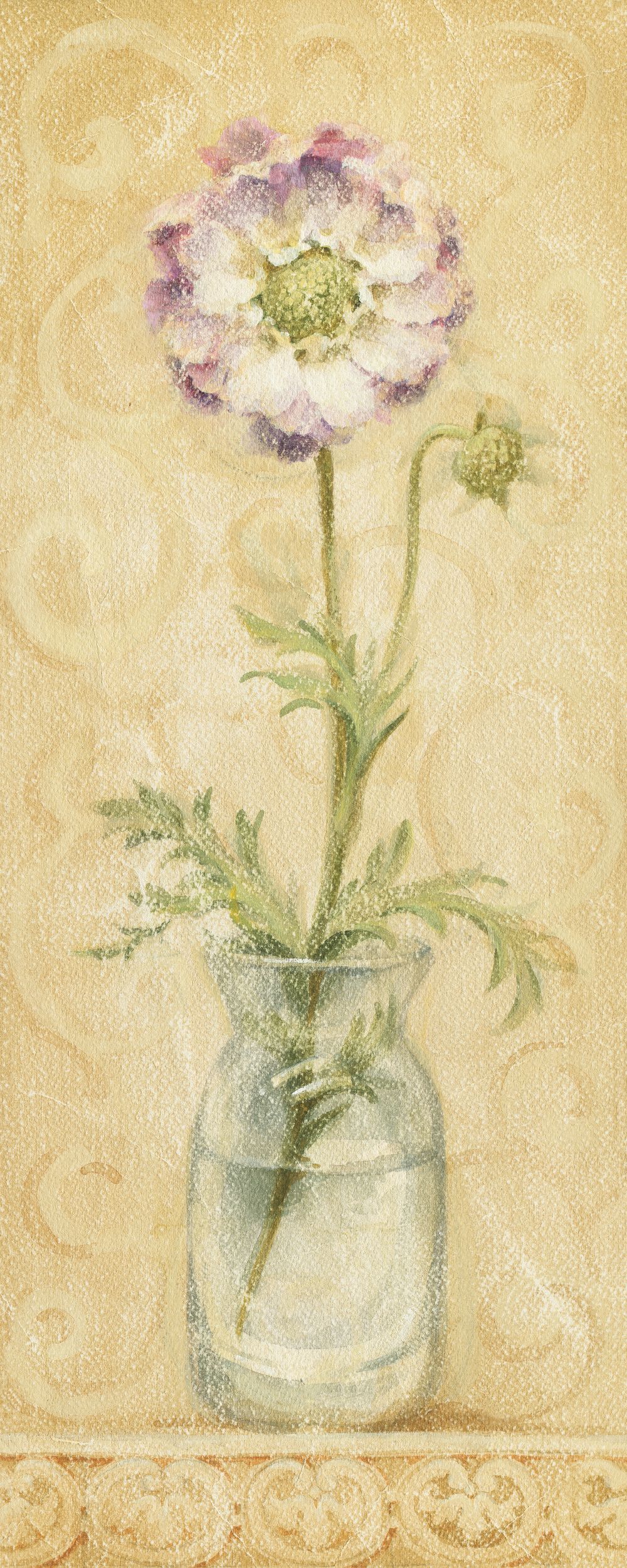 Vintage Pin Cushion in Glass Vase