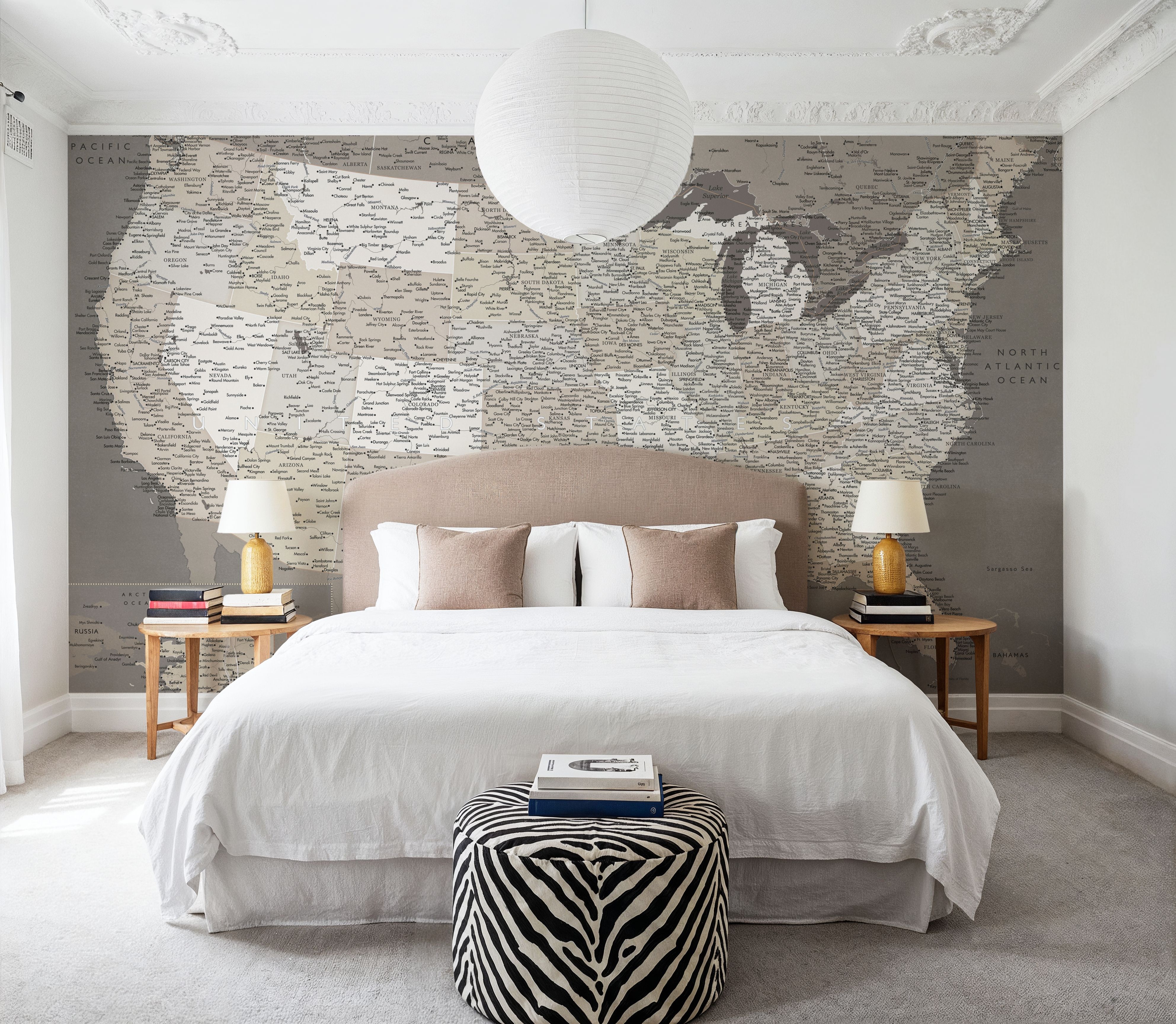 US Map Detailed - Earth